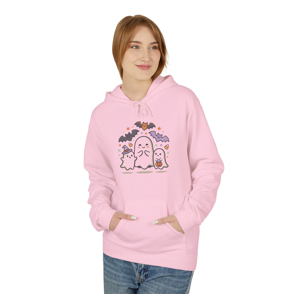 Halloween Cute Ghosts Hoodie – Kawaii Ghost, Bat & Candy Sweatshirt