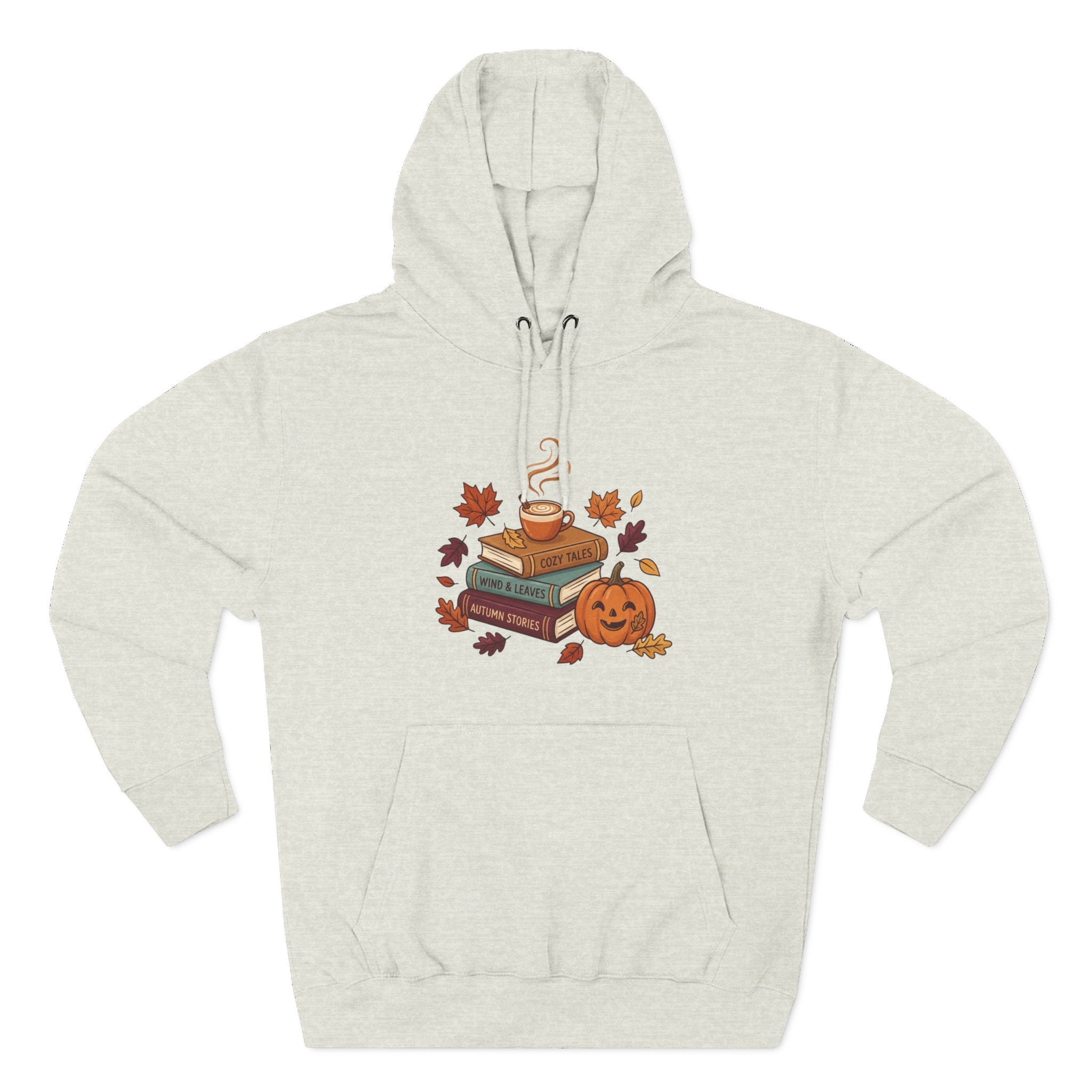 Autumn Cozy Reads Hoodie — Pumpkin, Books & Candle Fall Fleece