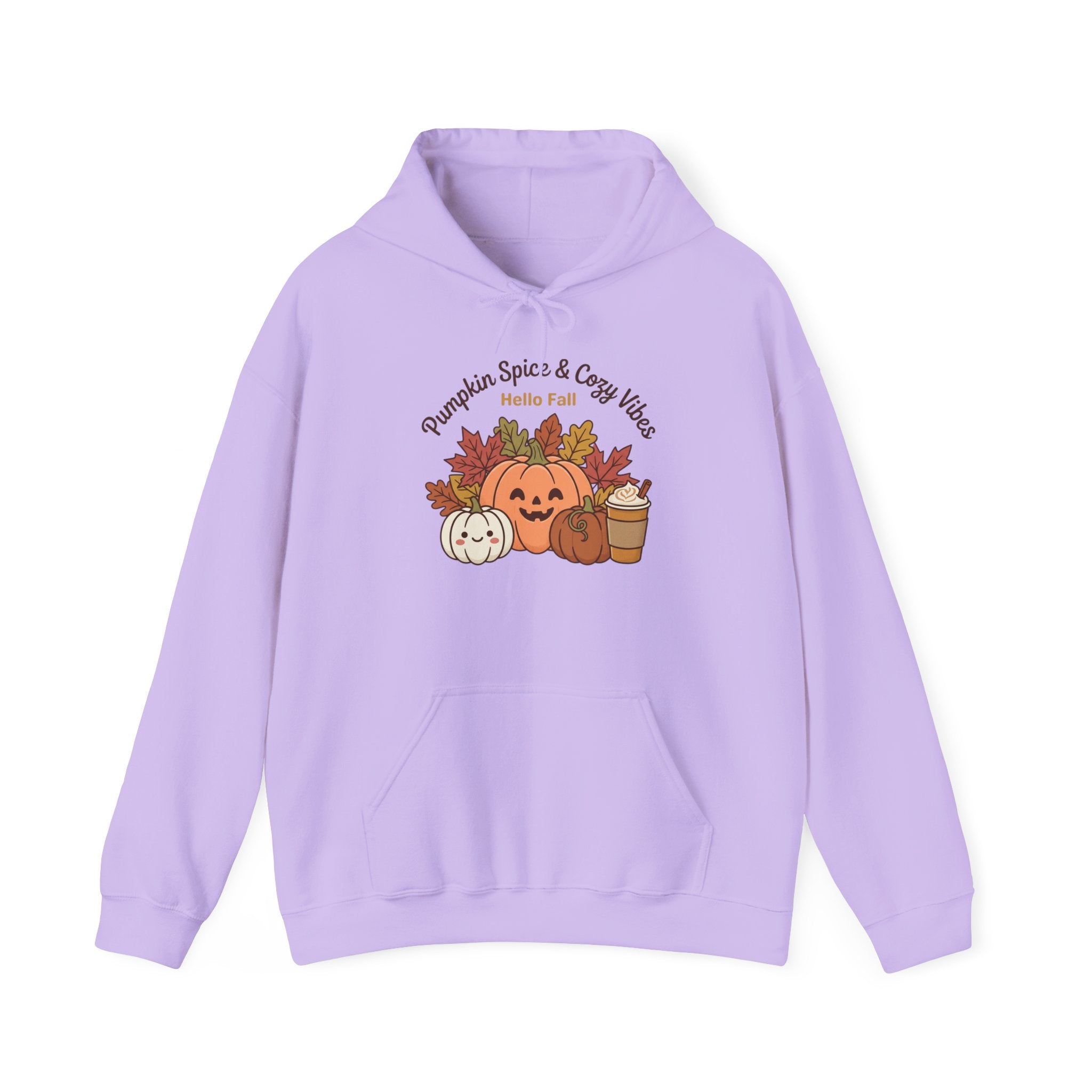 Pumpkin Spice & Cozy Vibes Hoodie | Fall Pumpkin Coffee Sweatshirt