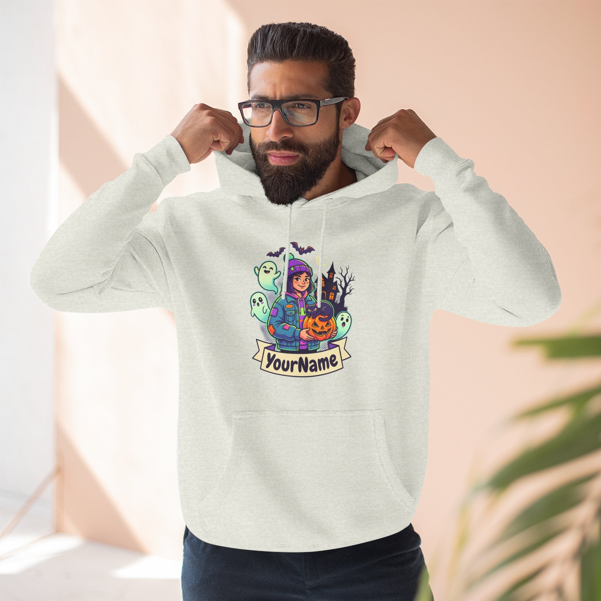 Halloween Crew Hoodie — Personalized Spooky Characters Design