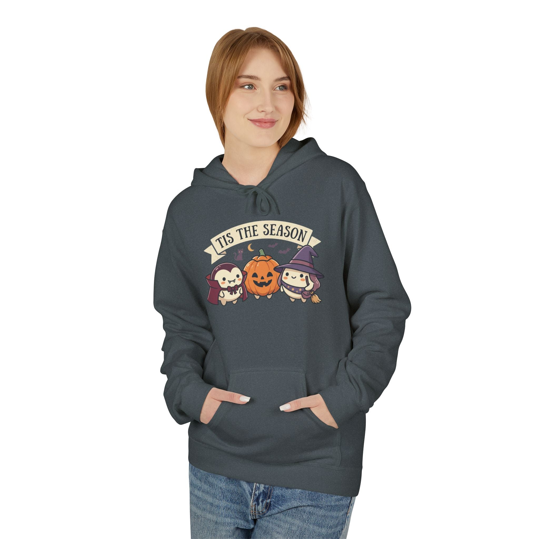 Halloween 'Tis The Season' Cute Pumpkin & Witch Hoodie