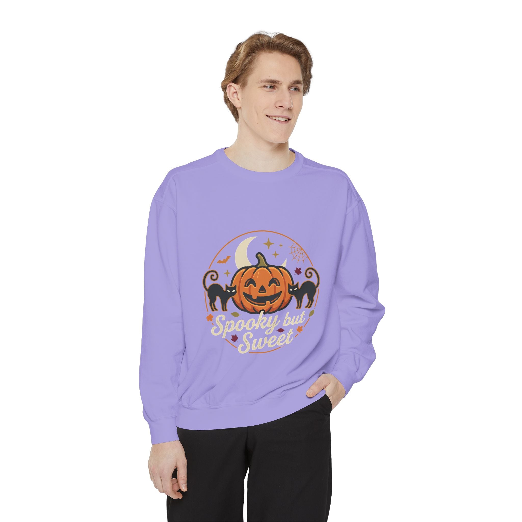 Spooky but Sweet Pumpkin Sweatshirt | Halloween Jack-o'-Lantern