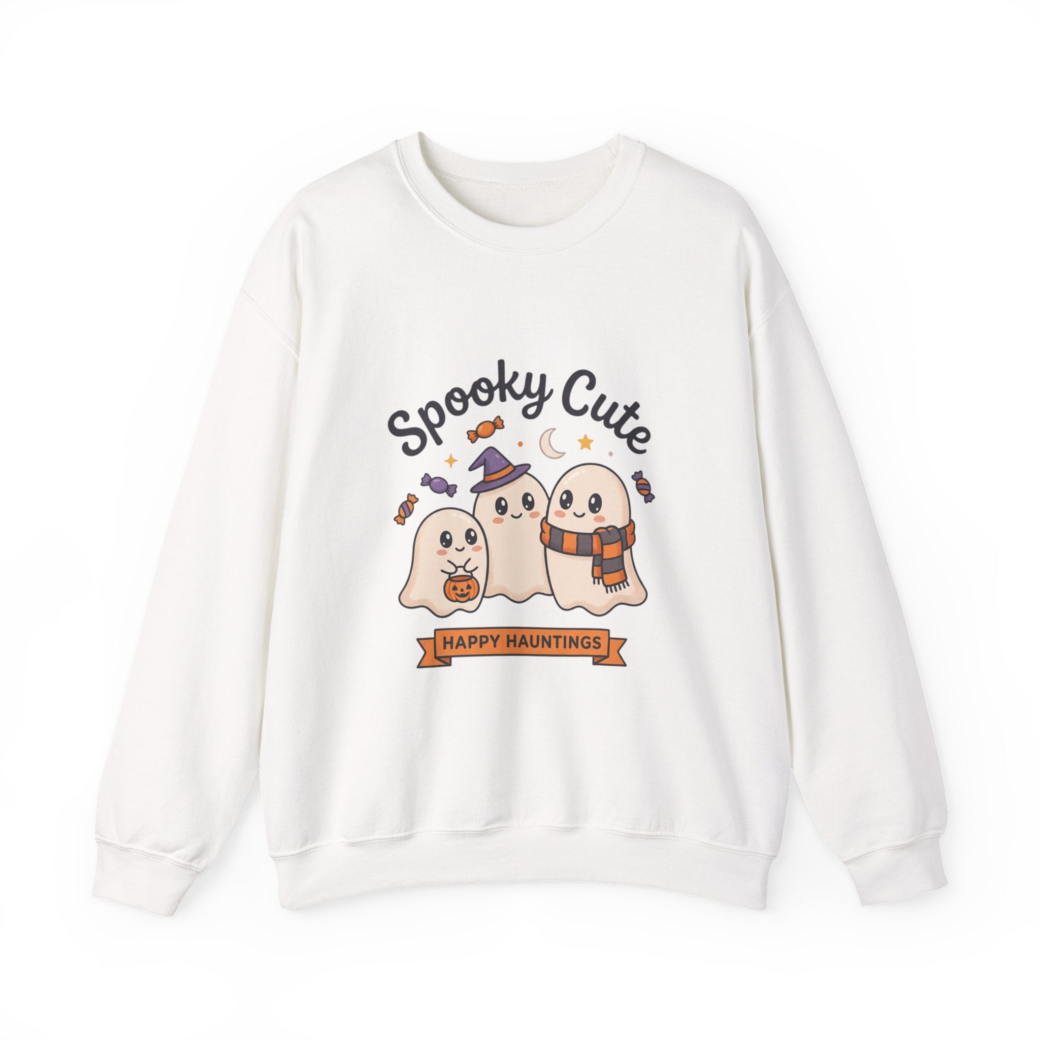 Spooky Cute Ghosts Crewneck Sweatshirt | Happy Hauntings Halloween