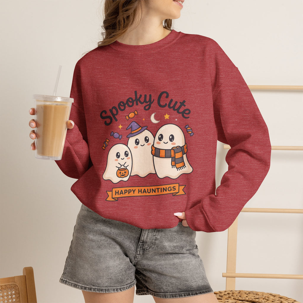 Spooky Cute Ghosts Crewneck Sweatshirt | Happy Hauntings Halloween