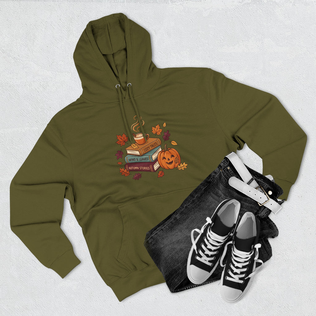 Autumn Cozy Reads Hoodie — Pumpkin, Books & Candle Fall Fleece