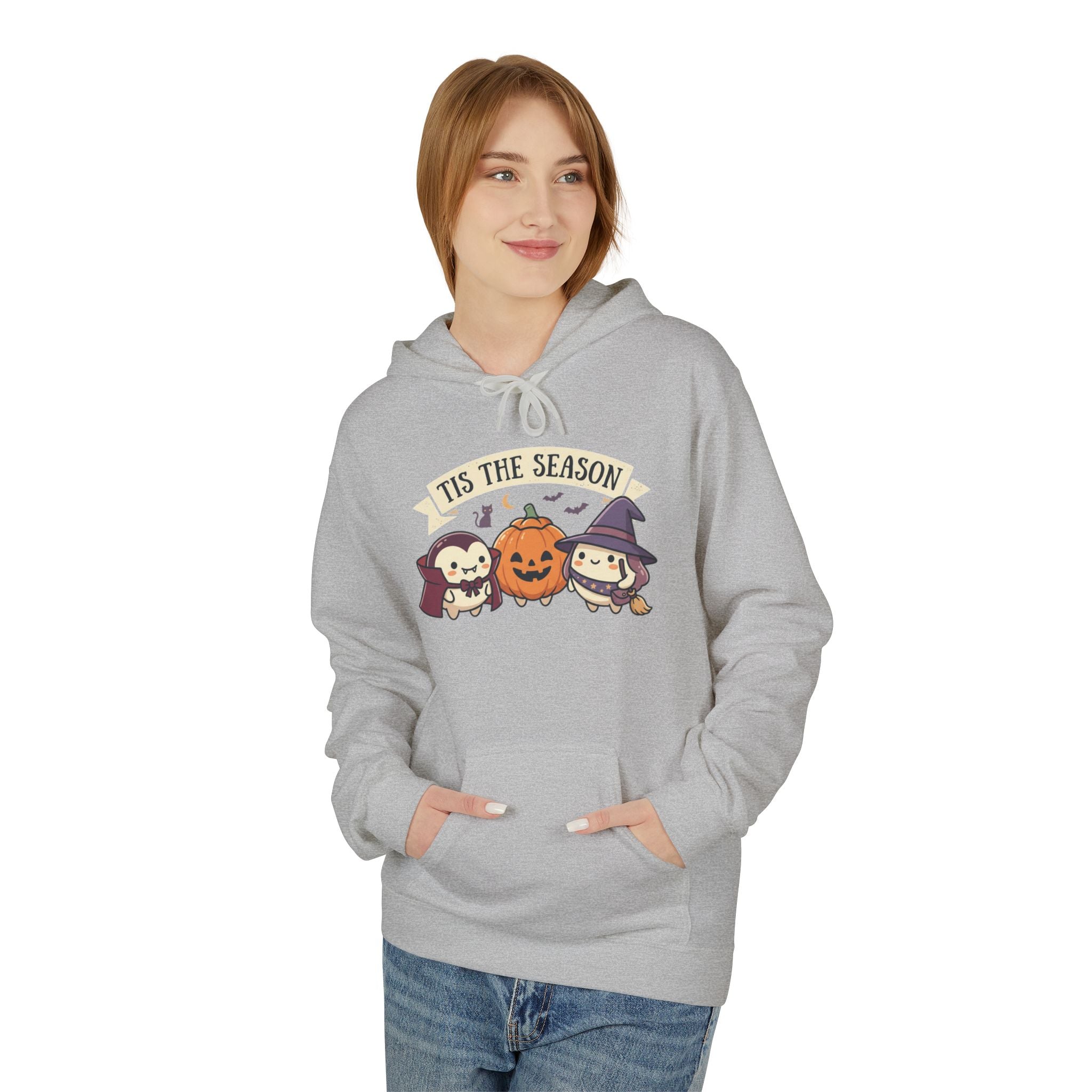Halloween 'Tis The Season' Cute Pumpkin & Witch Hoodie