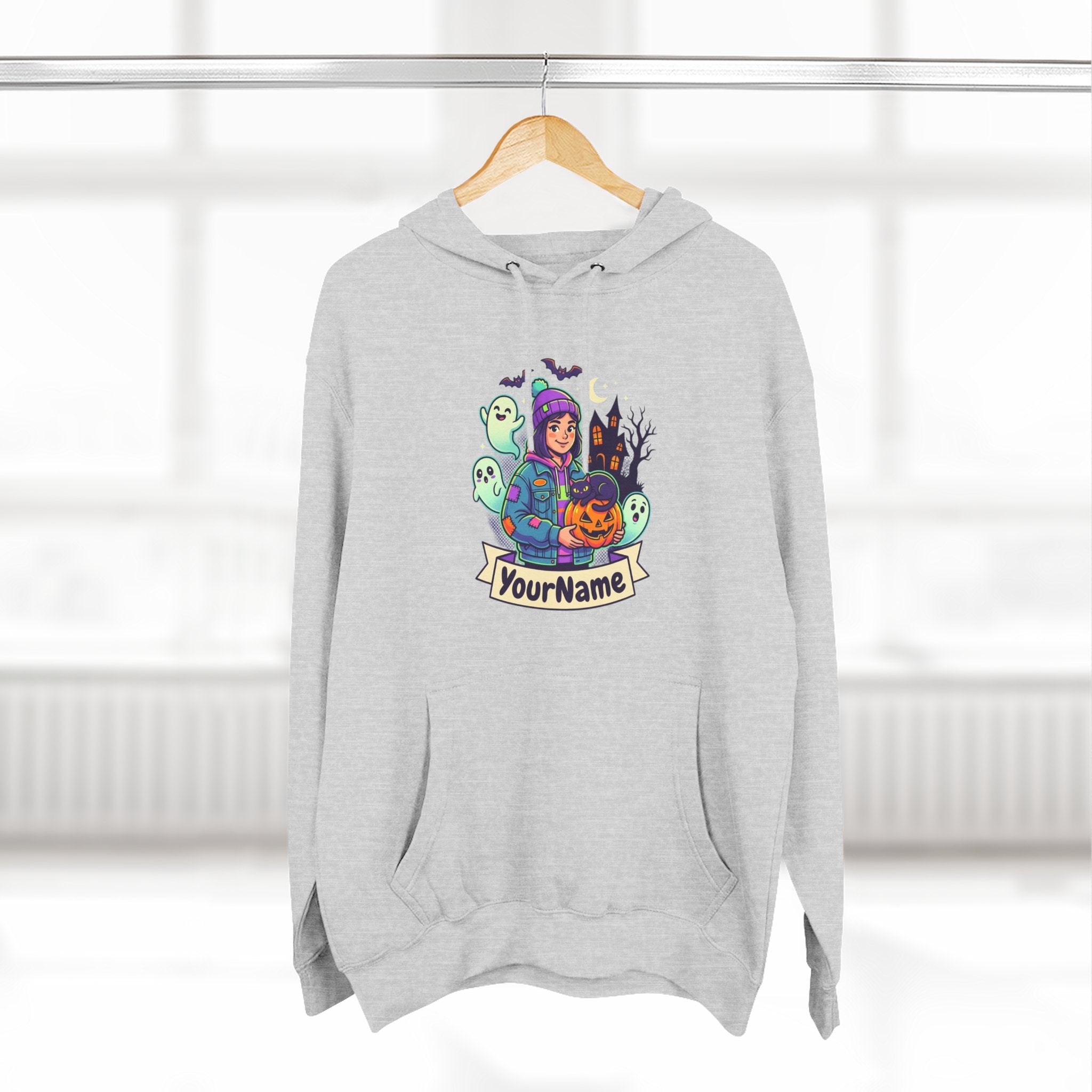 Halloween Crew Hoodie — Personalized Spooky Characters Design