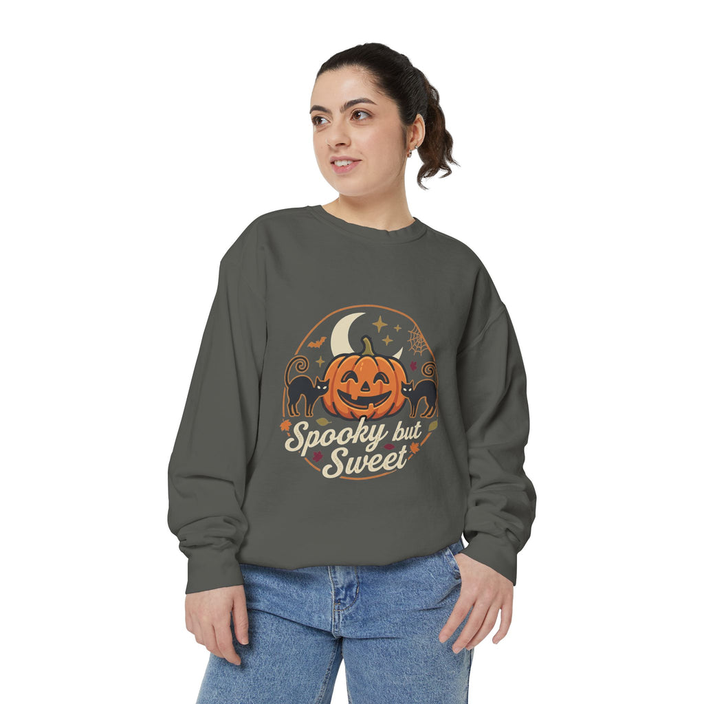 Spooky but Sweet Pumpkin Sweatshirt | Halloween Jack-o'-Lantern