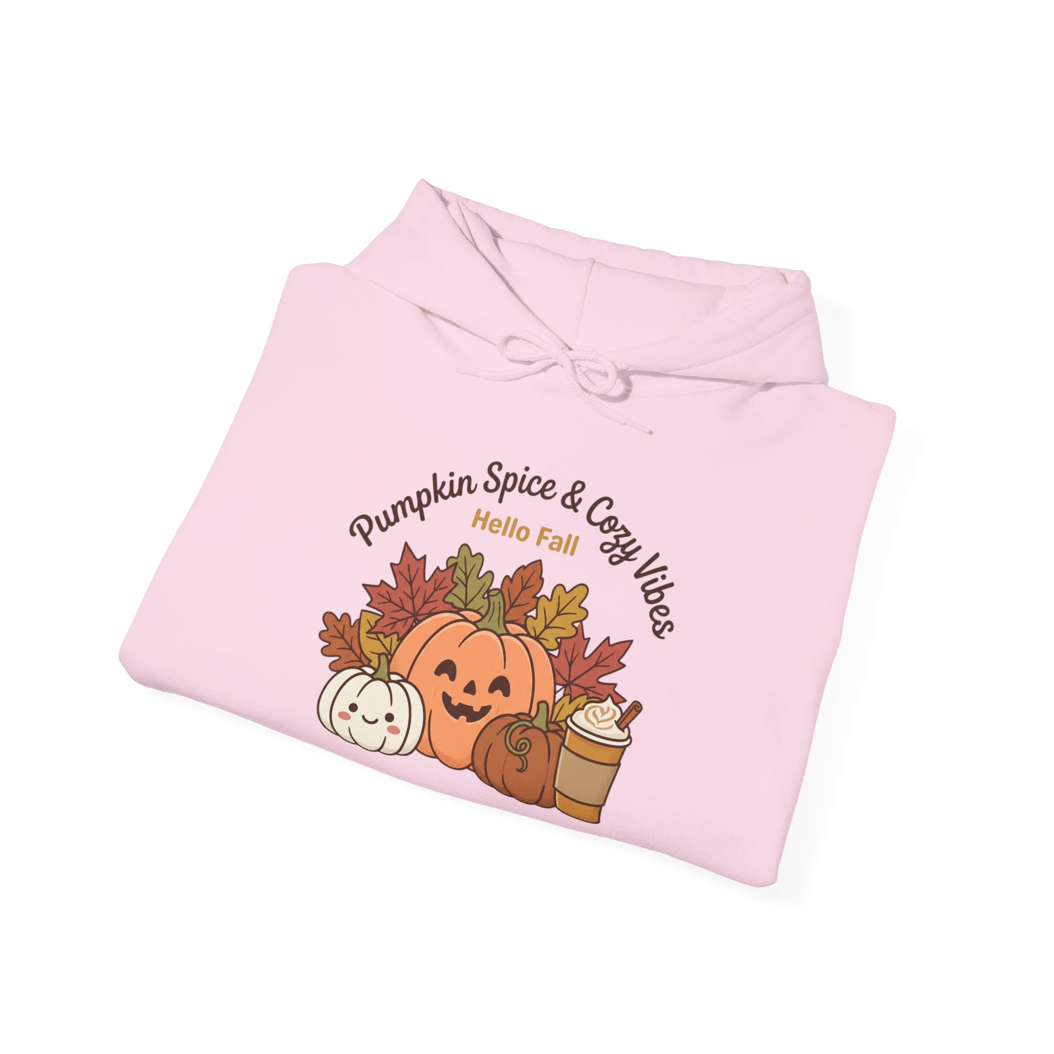 Pumpkin Spice & Cozy Vibes Hoodie | Fall Pumpkin Coffee Sweatshirt