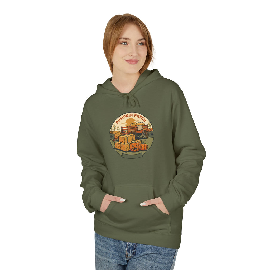 Vintage Camper Sunset Hoodie — Retro Camping Graphic Hooded Sweatshirt
