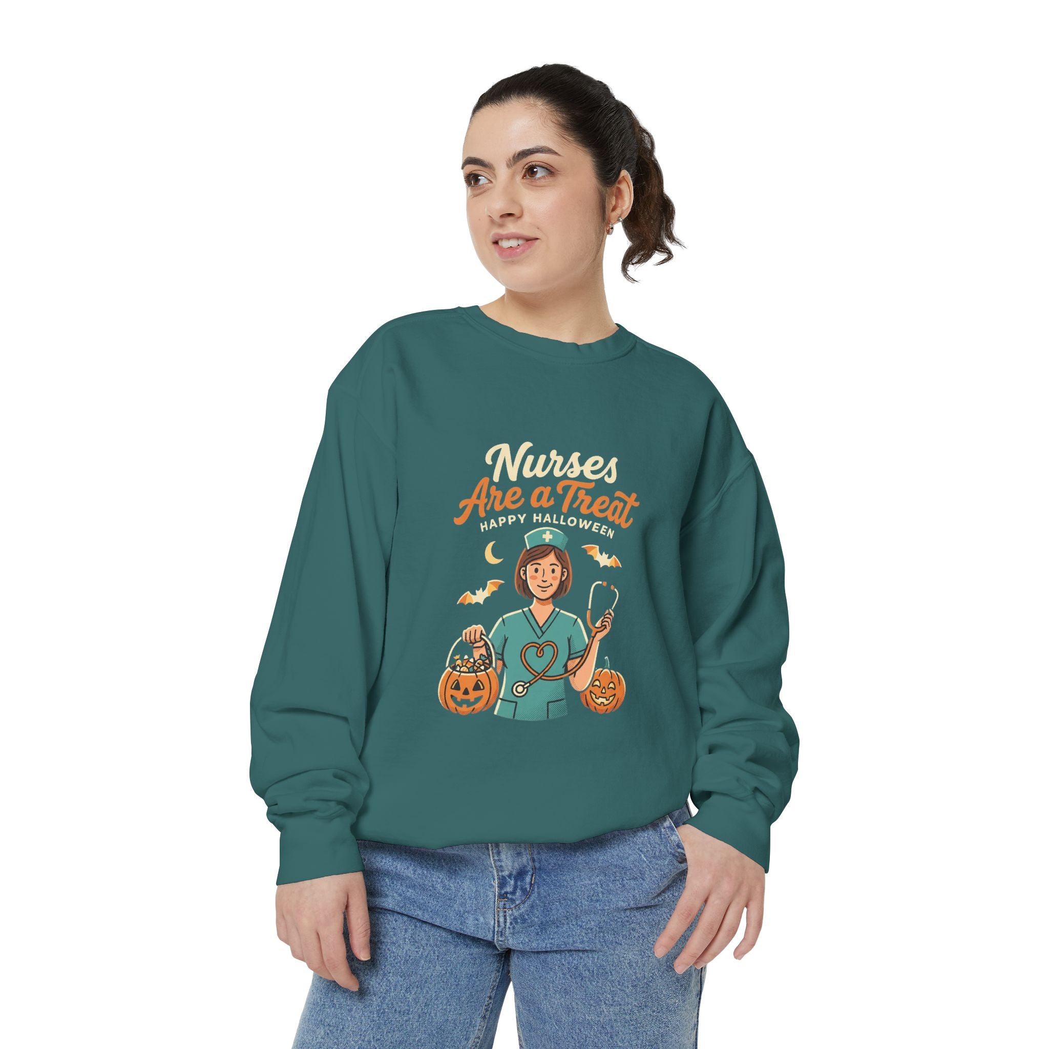 Nurses Are a Treat Sweatshirt | Halloween Nurse Shirt