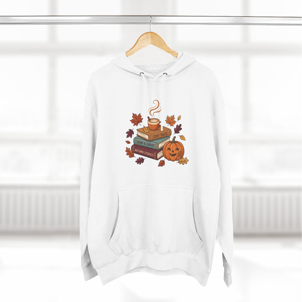 Autumn Cozy Reads Hoodie — Pumpkin, Books & Candle Fall Fleece