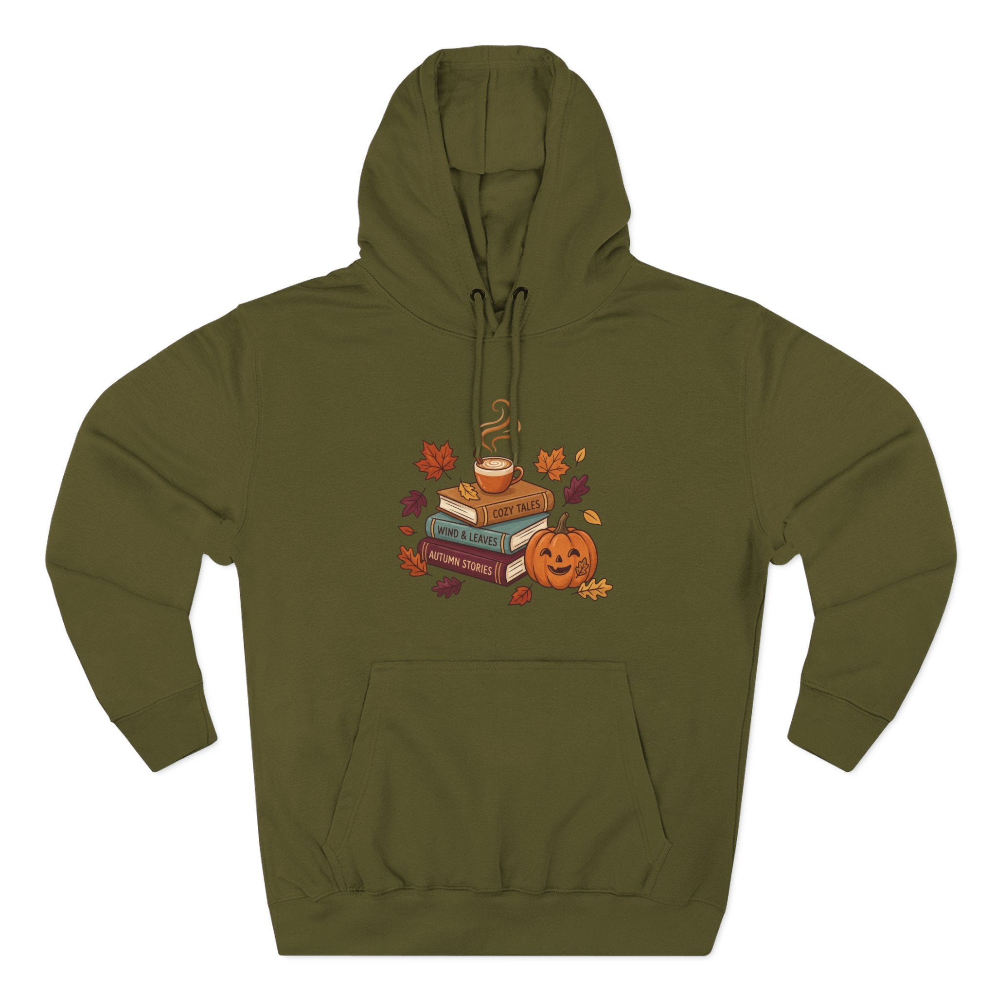 Autumn Cozy Reads Hoodie — Pumpkin, Books & Candle Fall Fleece