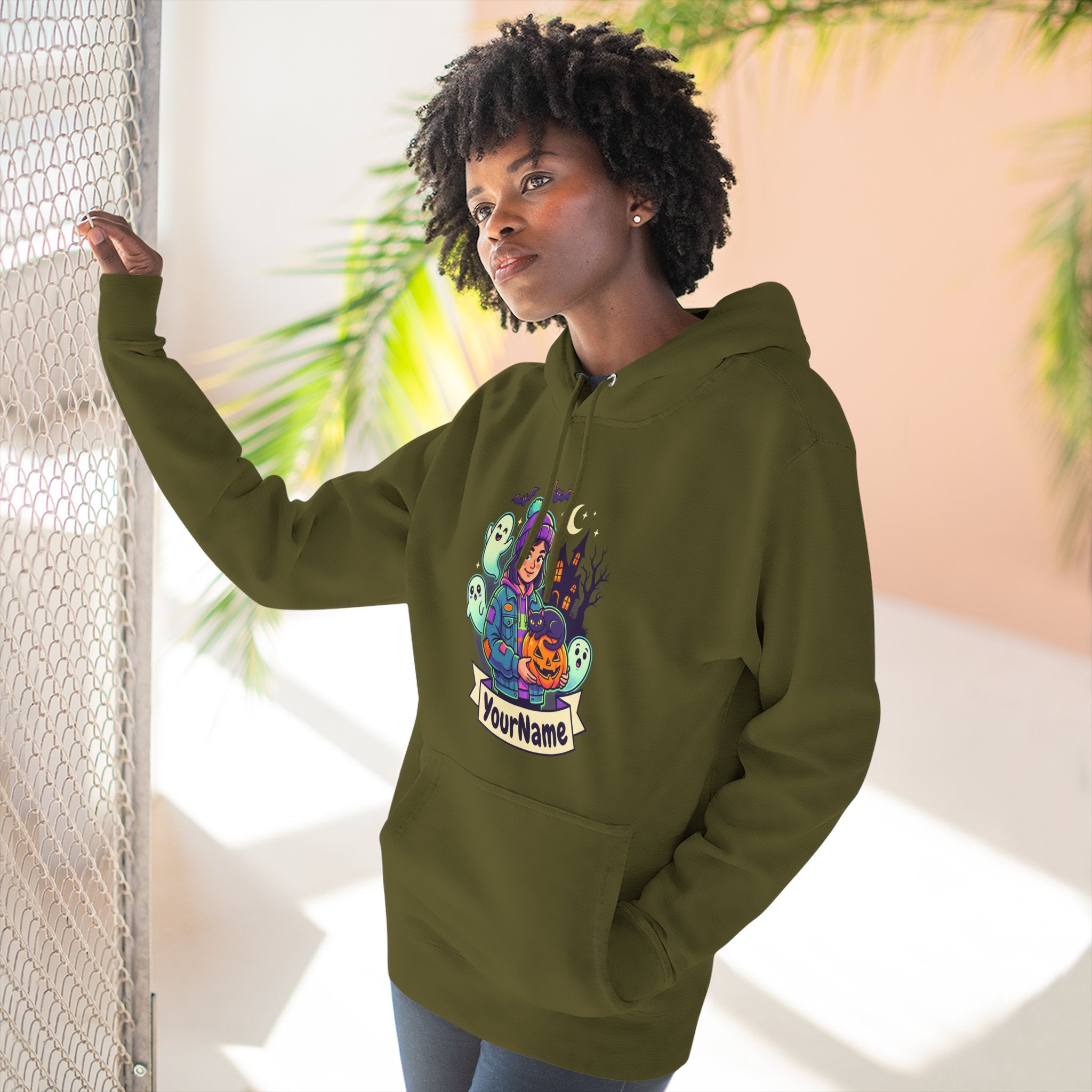 Halloween Crew Hoodie — Personalized Spooky Characters Design