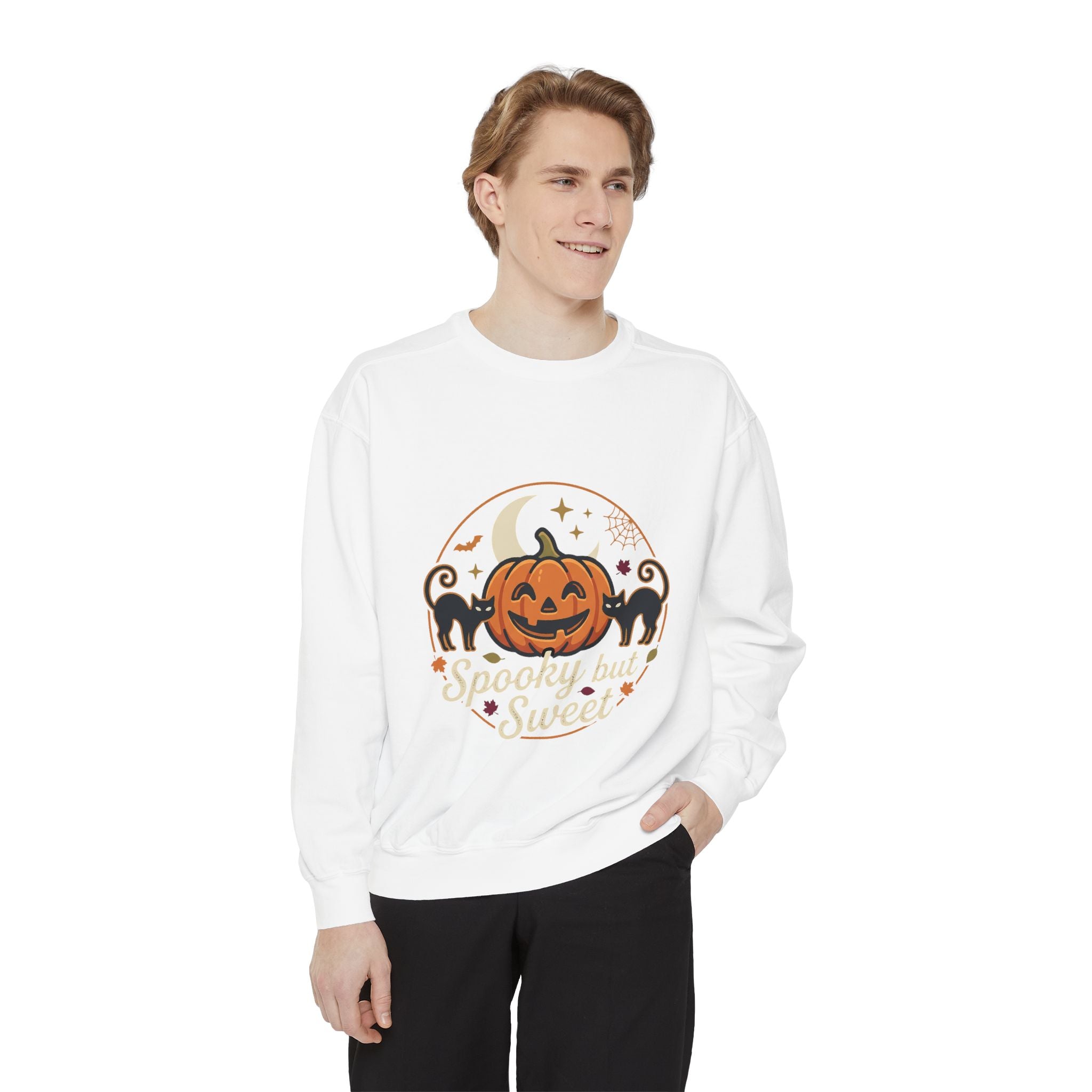 Spooky but Sweet Pumpkin Sweatshirt | Halloween Jack-o'-Lantern
