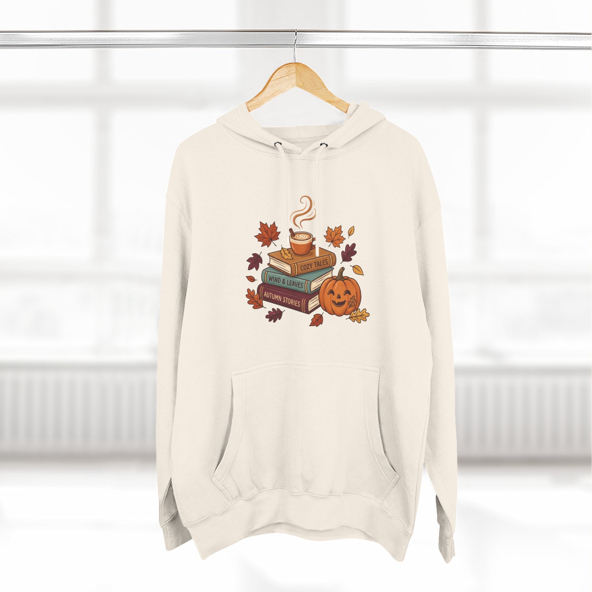Autumn Cozy Reads Hoodie — Pumpkin, Books & Candle Fall Fleece
