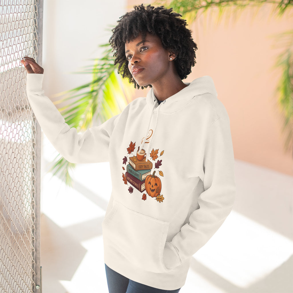 Autumn Cozy Reads Hoodie — Pumpkin, Books & Candle Fall Fleece