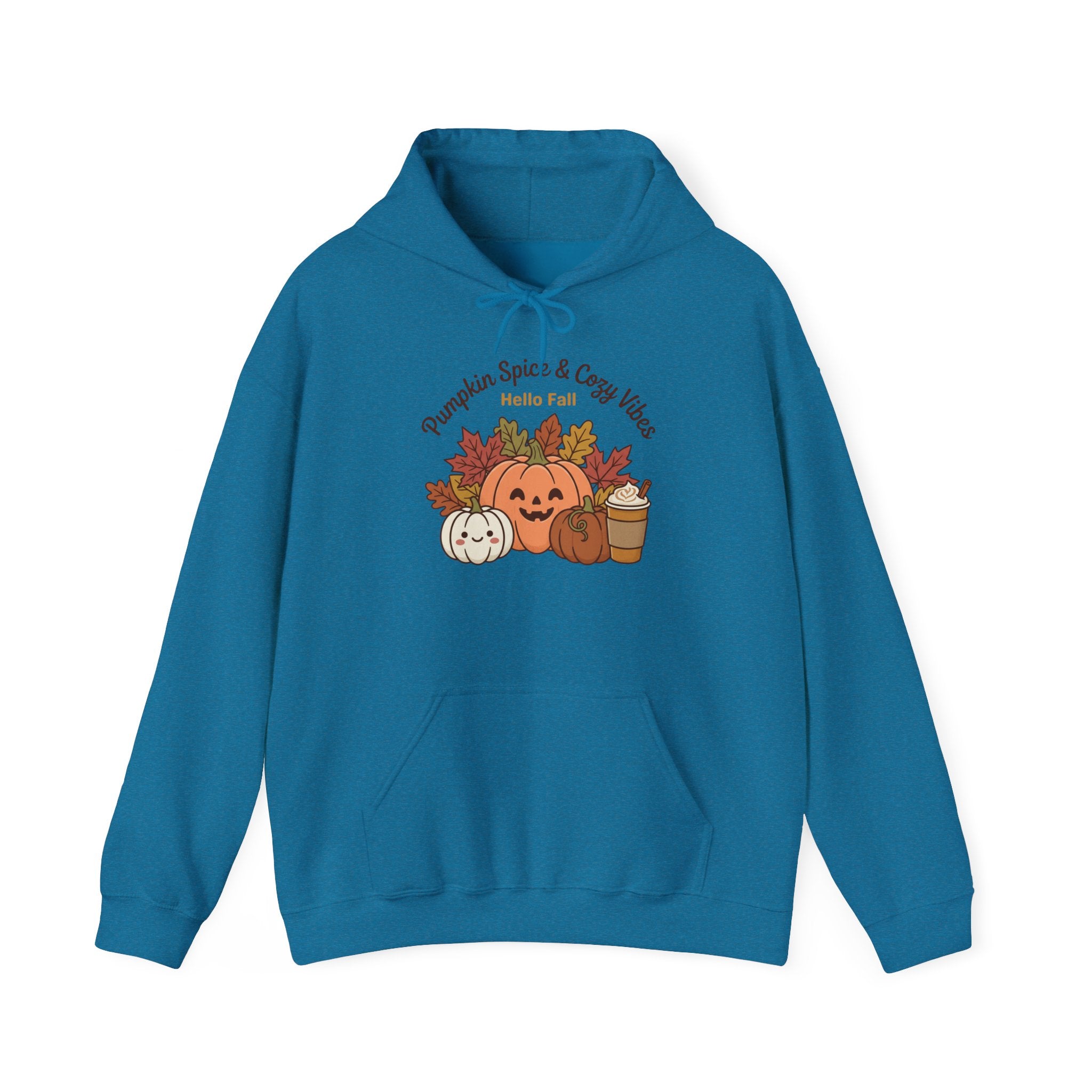 Pumpkin Spice & Cozy Vibes Hoodie | Fall Pumpkin Coffee Sweatshirt