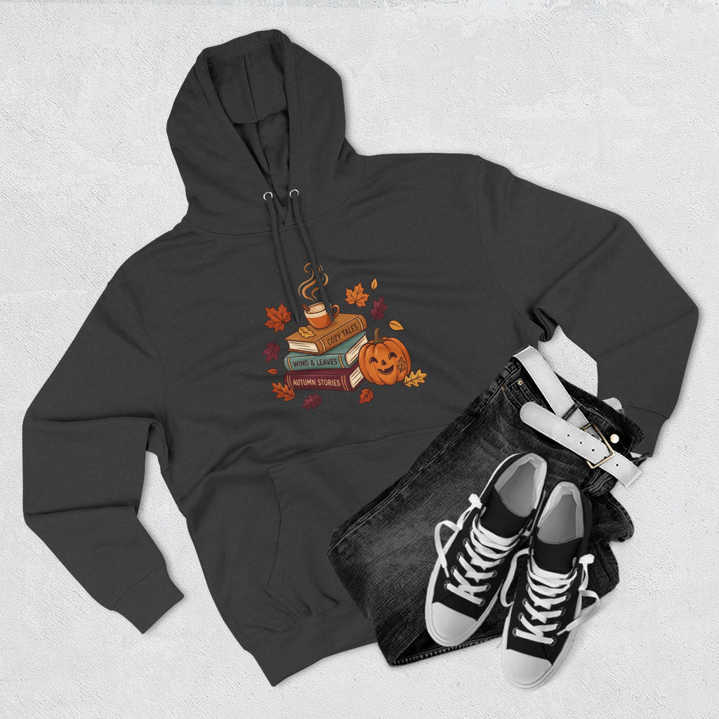 Autumn Cozy Reads Hoodie — Pumpkin, Books & Candle Fall Fleece