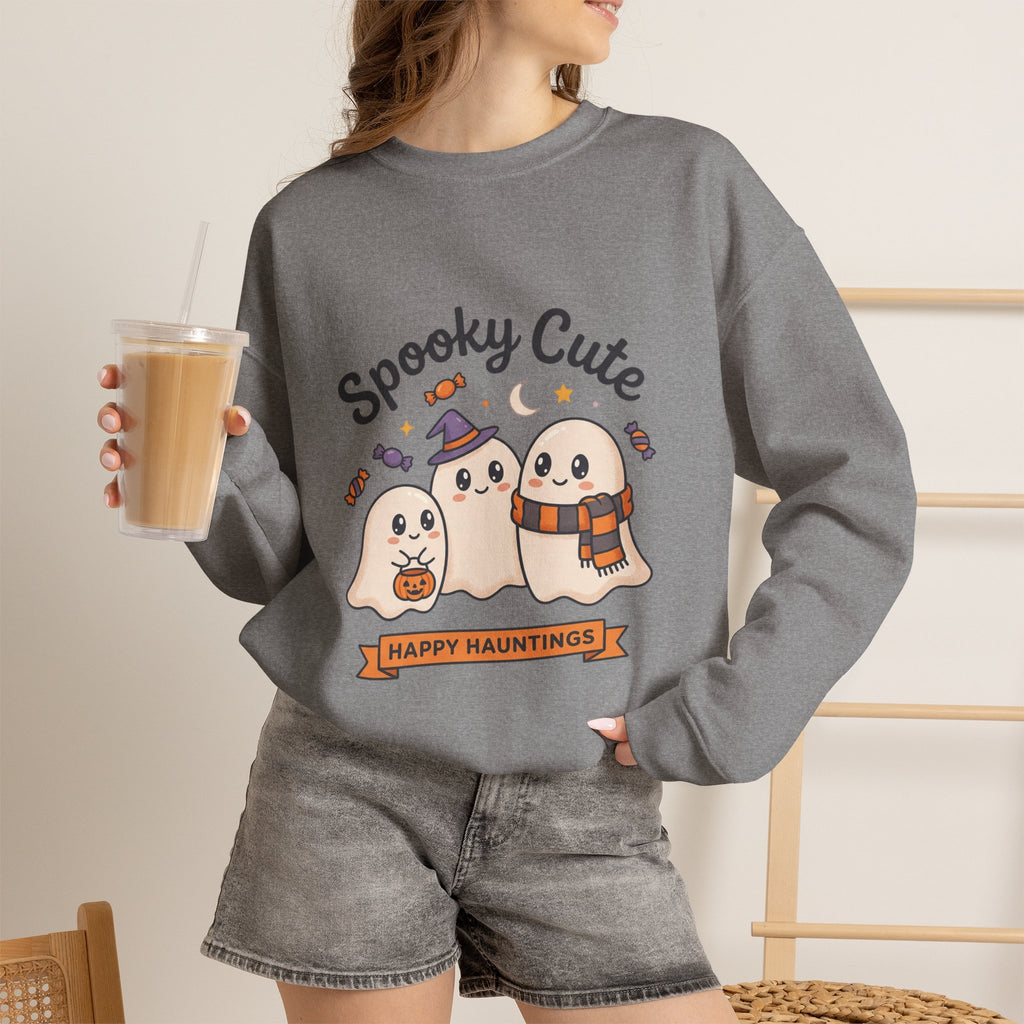 Spooky Cute Ghosts Crewneck Sweatshirt | Happy Hauntings Halloween