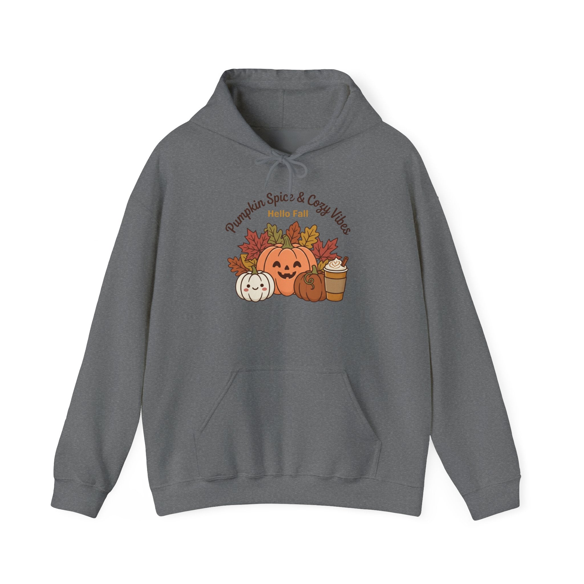 Pumpkin Spice & Cozy Vibes Hoodie | Fall Pumpkin Coffee Sweatshirt