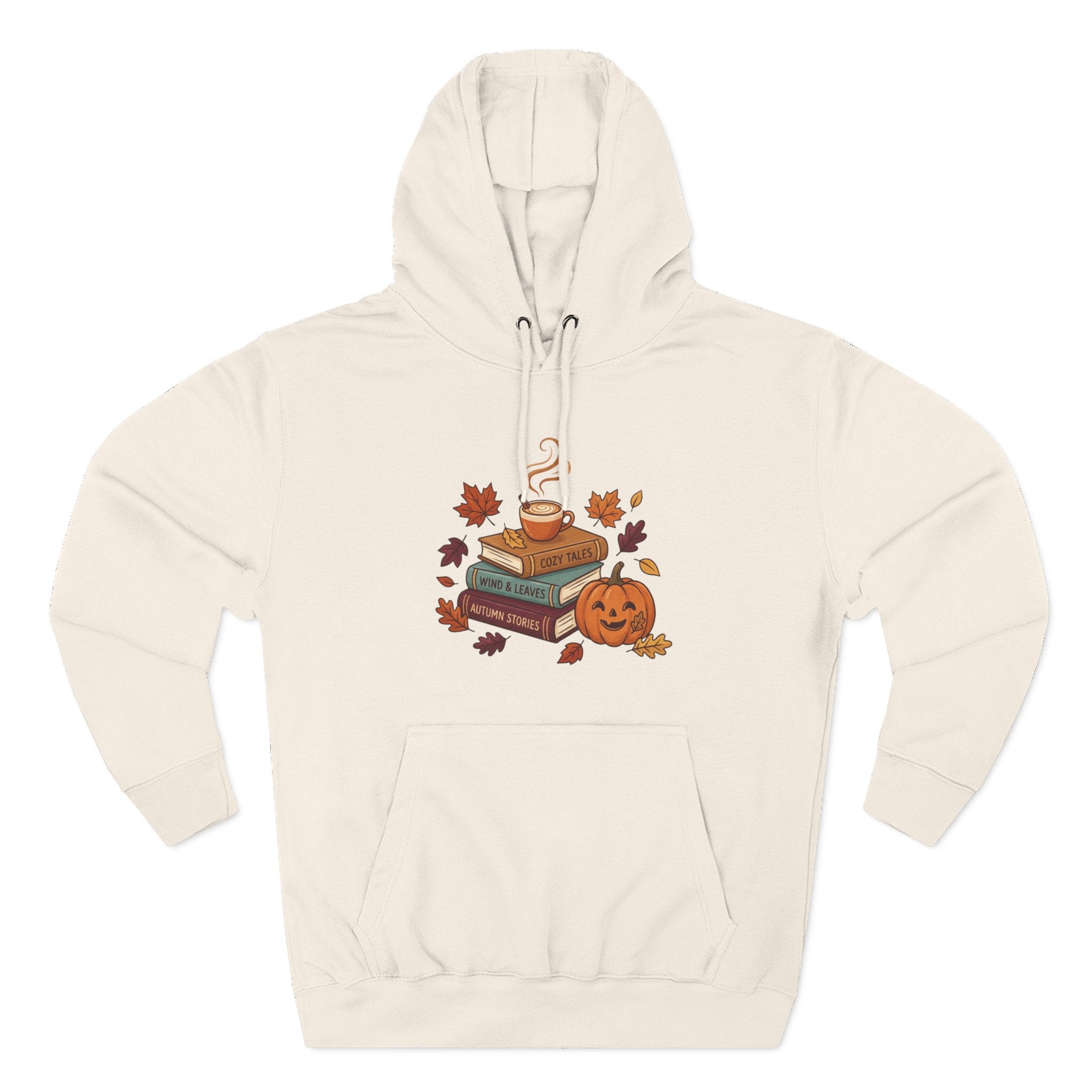 Autumn Cozy Reads Hoodie — Pumpkin, Books & Candle Fall Fleece