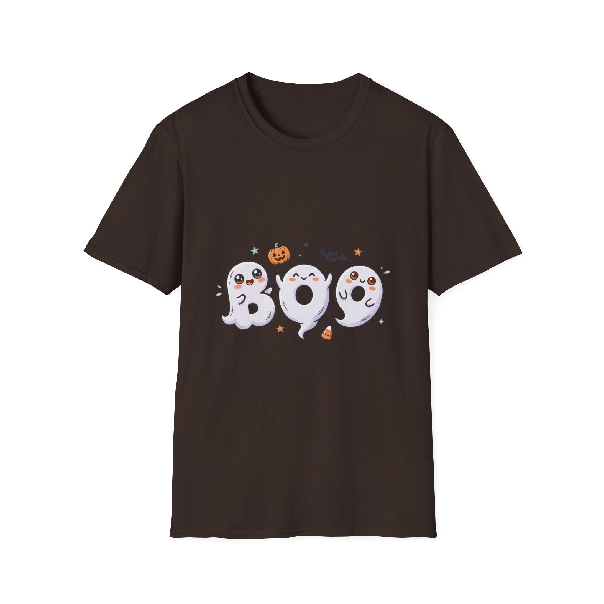 Halloween Ghosts "BOO" T-Shirt — Cute Spooky Pumpkin & Bat Graphic