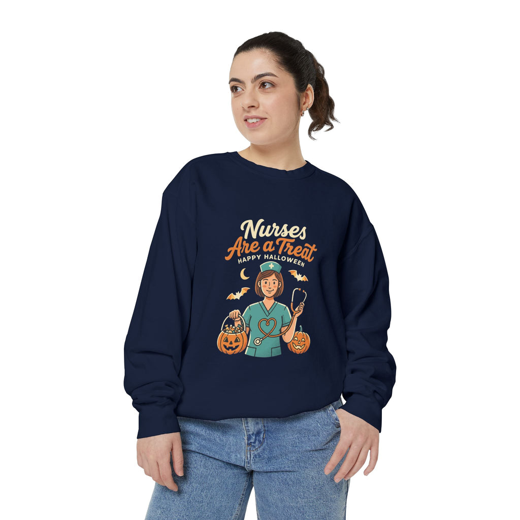 Nurses Are a Treat Sweatshirt | Halloween Nurse Shirt