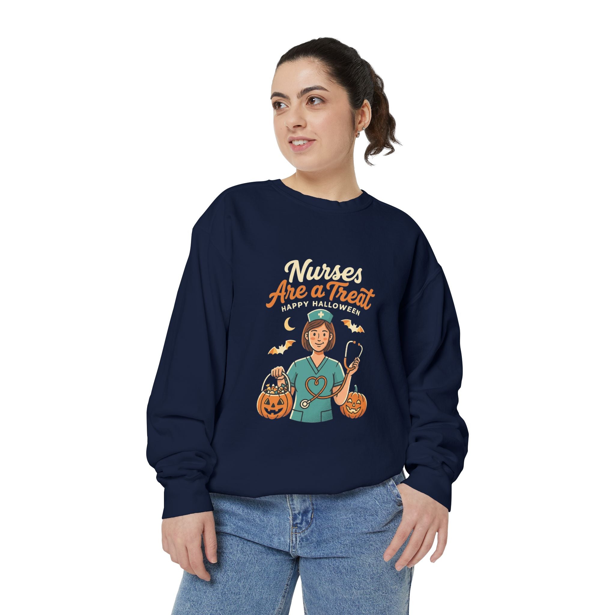 Nurses Are a Treat Sweatshirt | Halloween Nurse Shirt