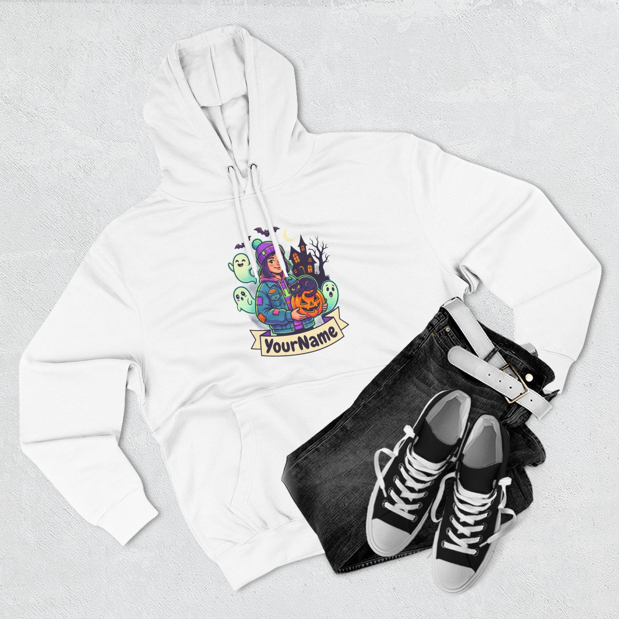 Halloween Crew Hoodie — Personalized Spooky Characters Design
