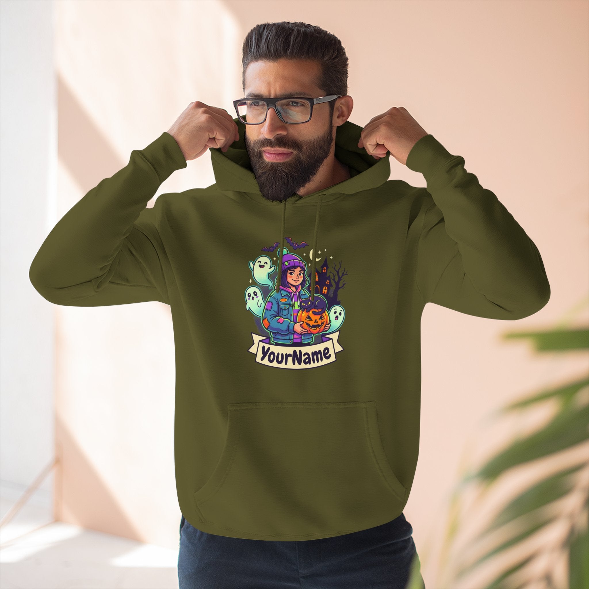 Halloween Crew Hoodie — Personalized Spooky Characters Design