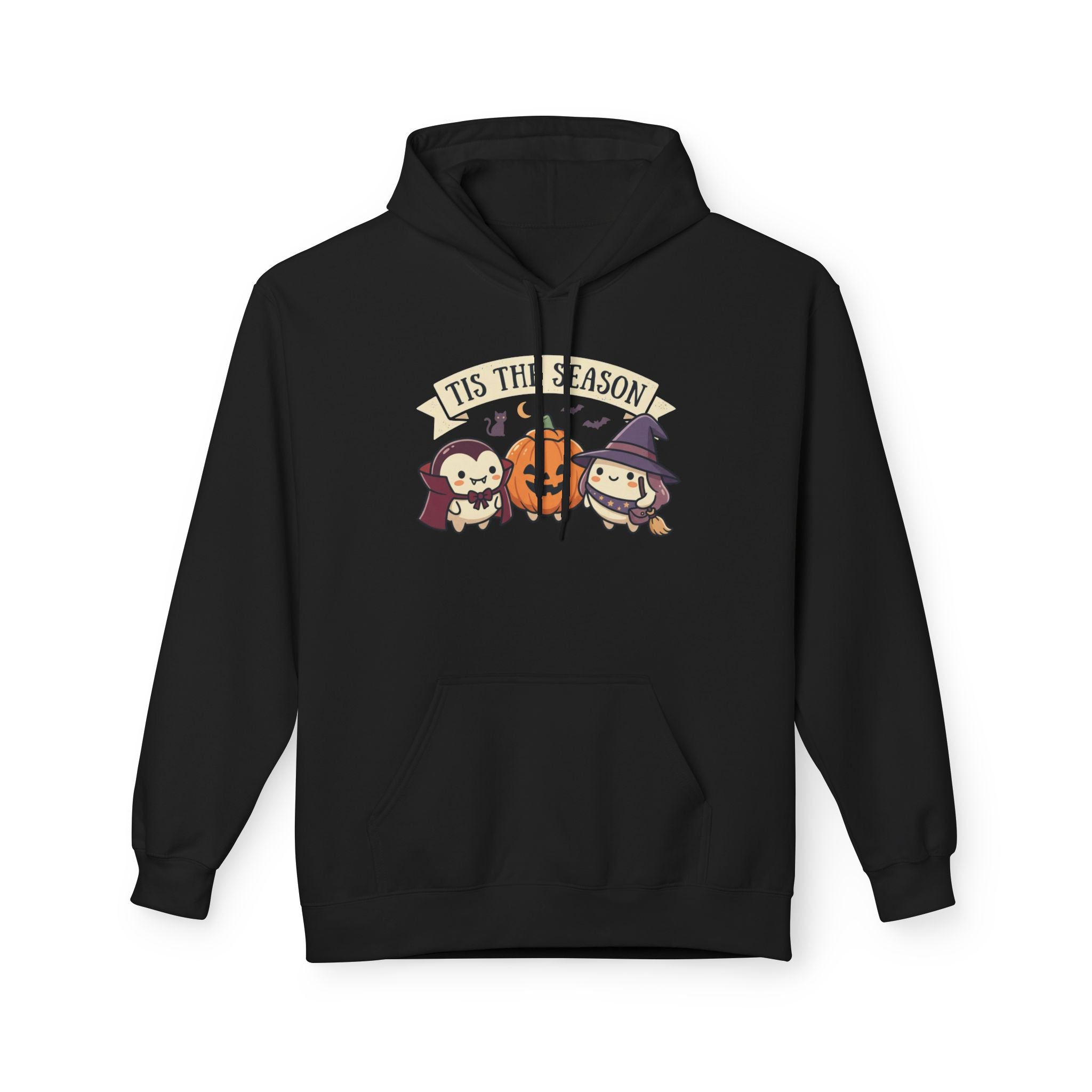 Halloween 'Tis The Season' Cute Pumpkin & Witch Hoodie