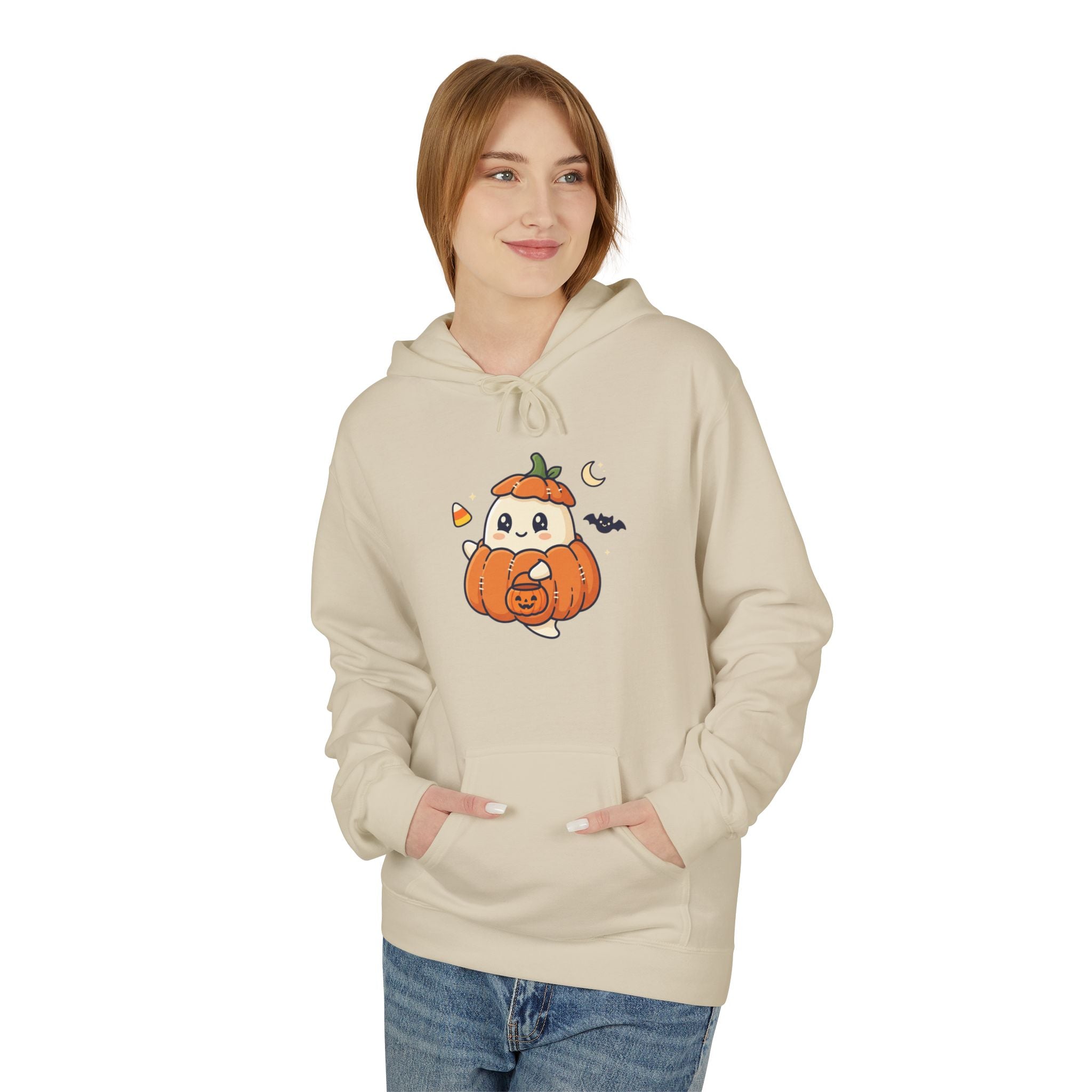 Halloween Pumpkin Panda Hoodie — Cute Spooky Fall Sweatshirt