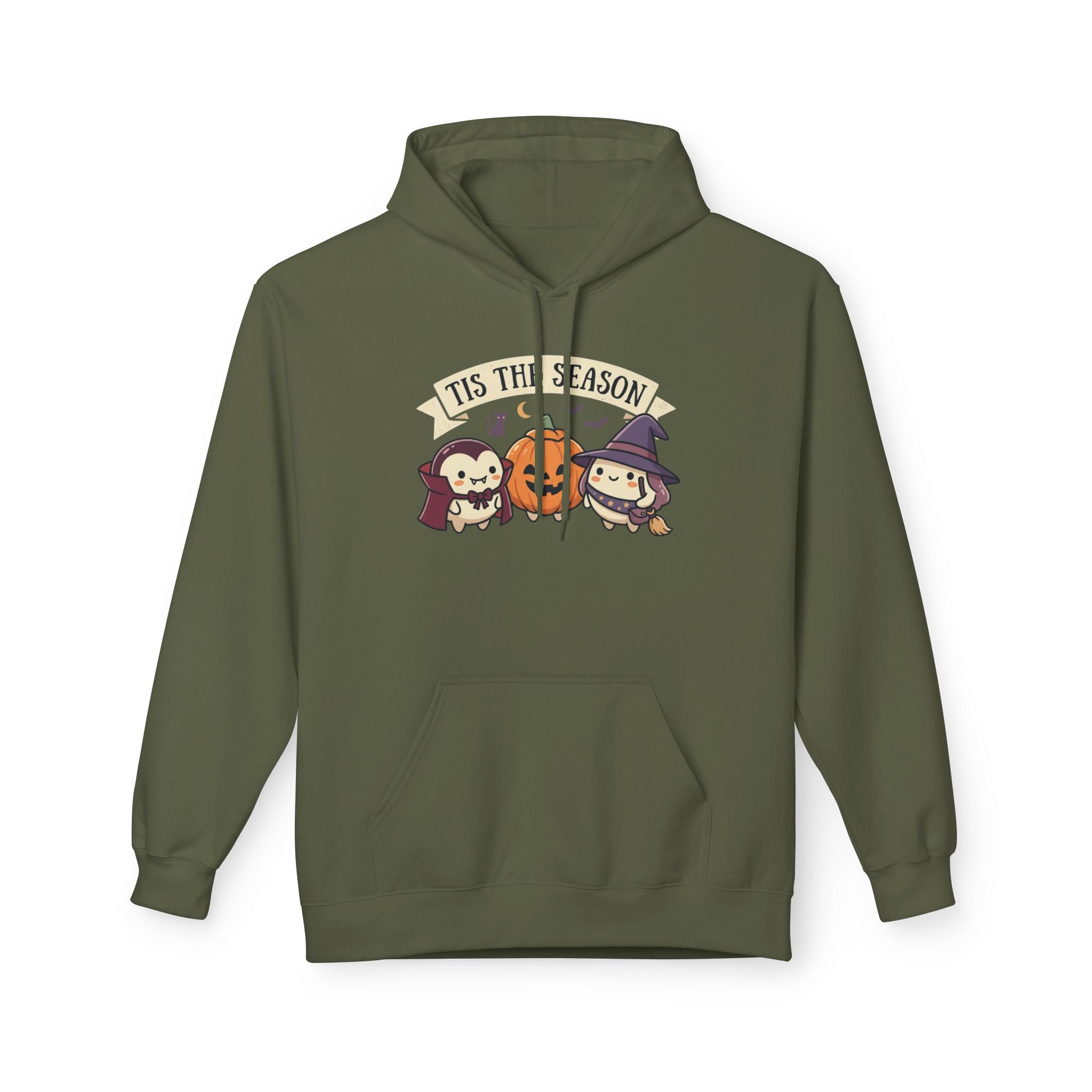 Halloween 'Tis The Season' Cute Pumpkin & Witch Hoodie