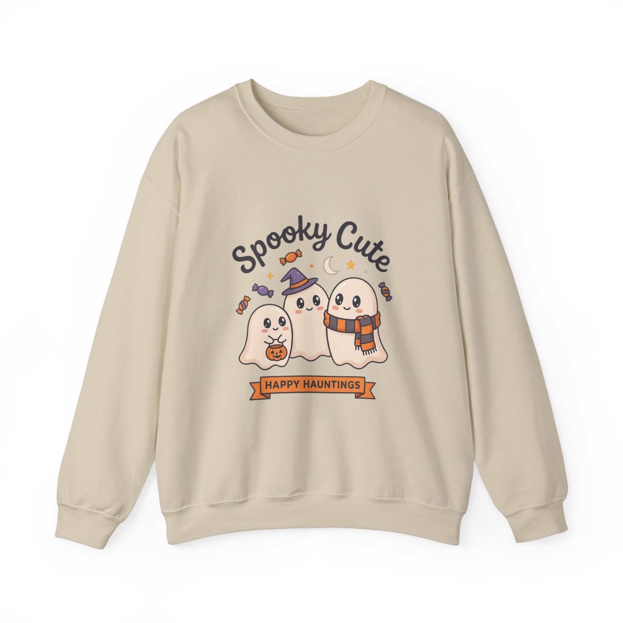 Spooky Cute Ghosts Crewneck Sweatshirt | Happy Hauntings Halloween