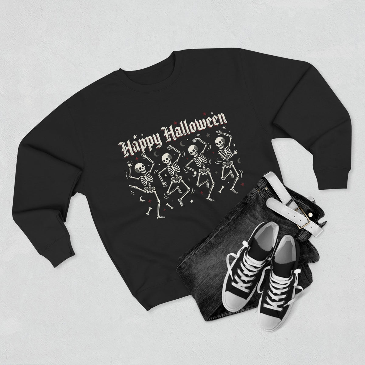 Happy Halloween Dancing Skeletons Sweatshirt