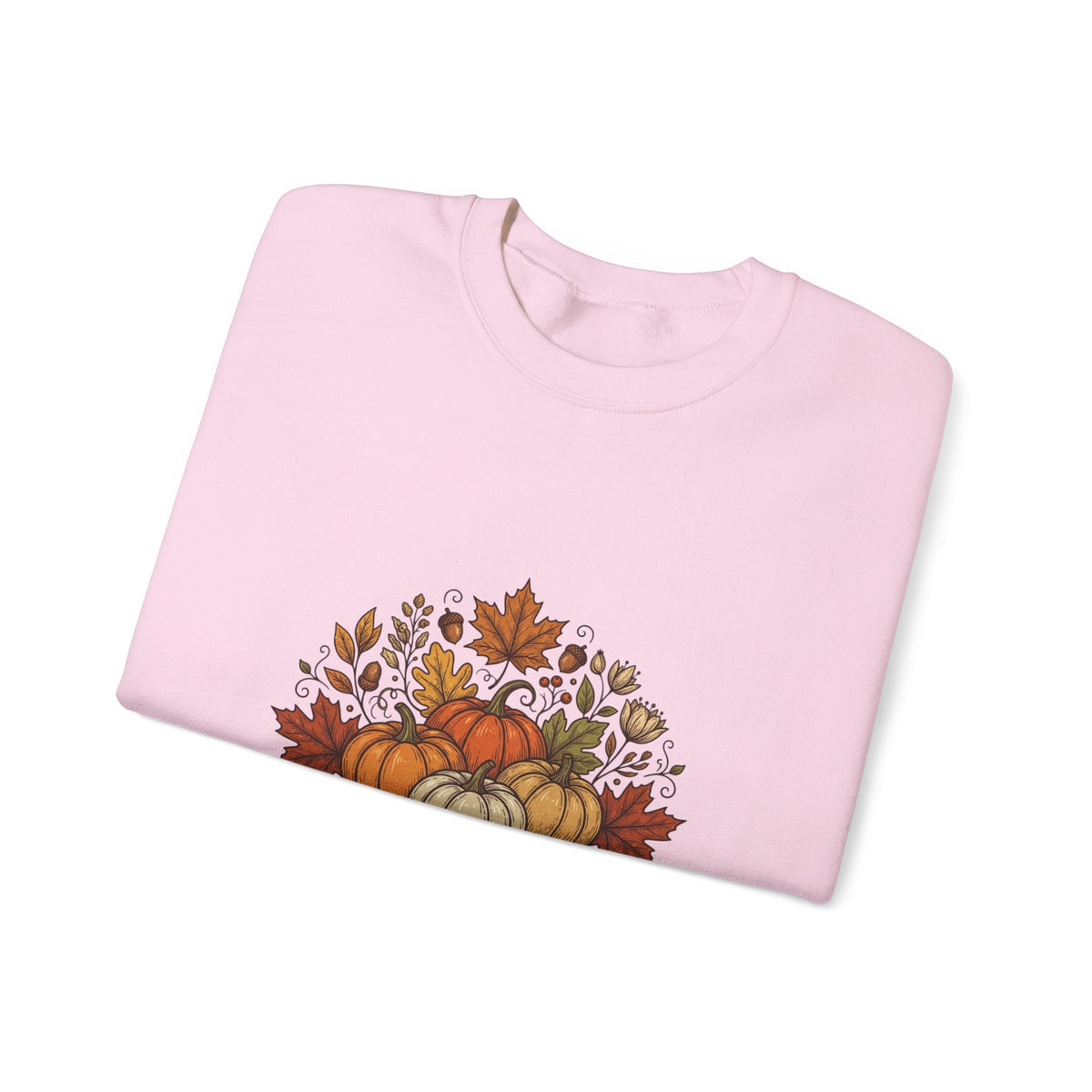 Fall Is Here Sweatshirt — Autumn Pumpkin Leaves Crewneck