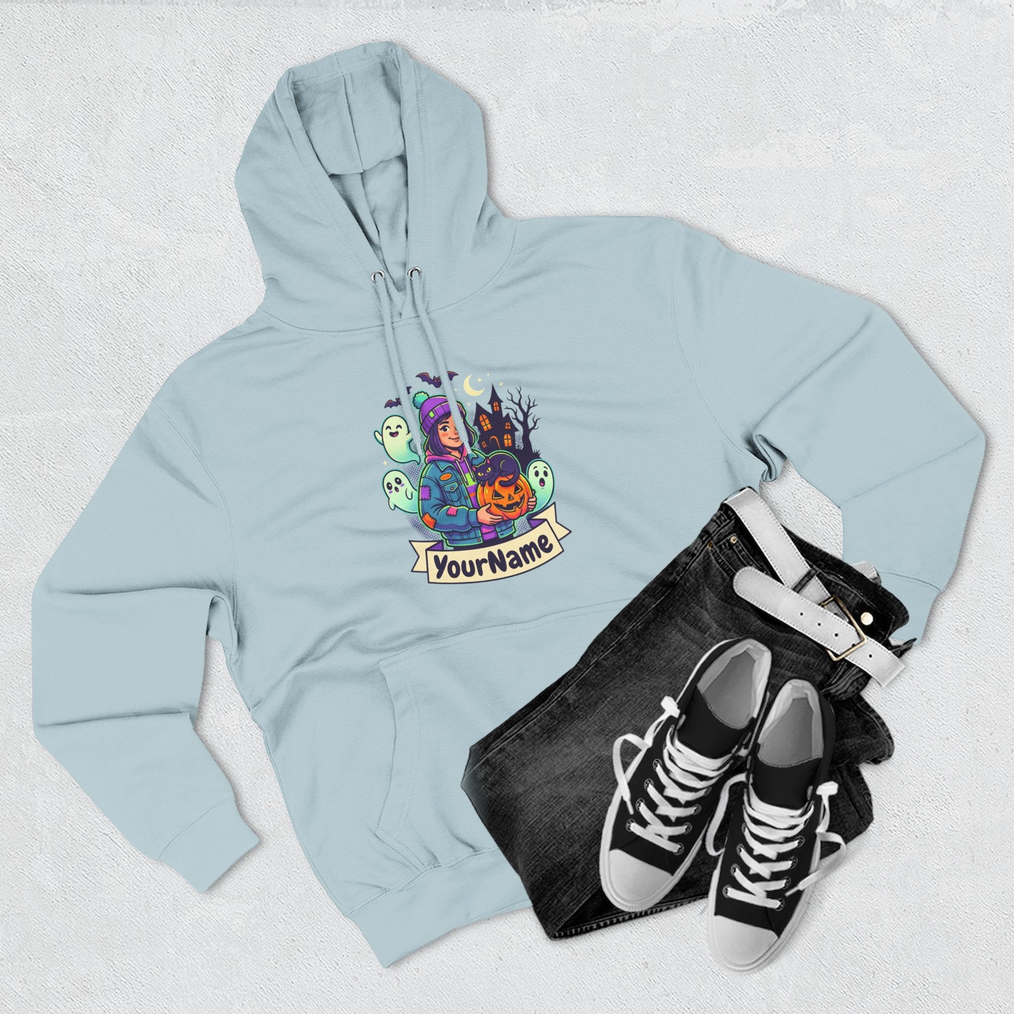 Halloween Crew Hoodie — Personalized Spooky Characters Design