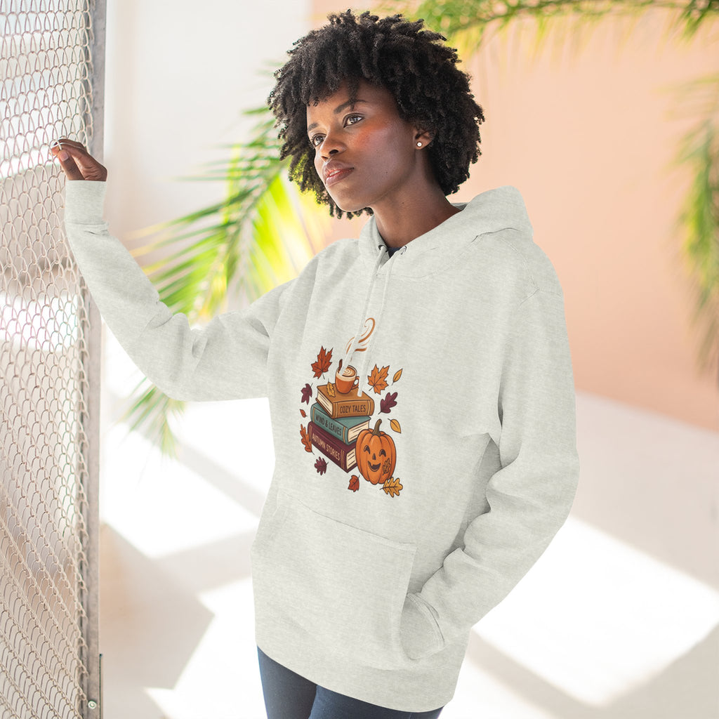 Autumn Cozy Reads Hoodie — Pumpkin, Books & Candle Fall Fleece