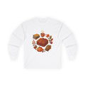 Autumn Cozy Comfort Long Sleeve Tee — Pumpkin, Sweater & Hot Drink Fall Design