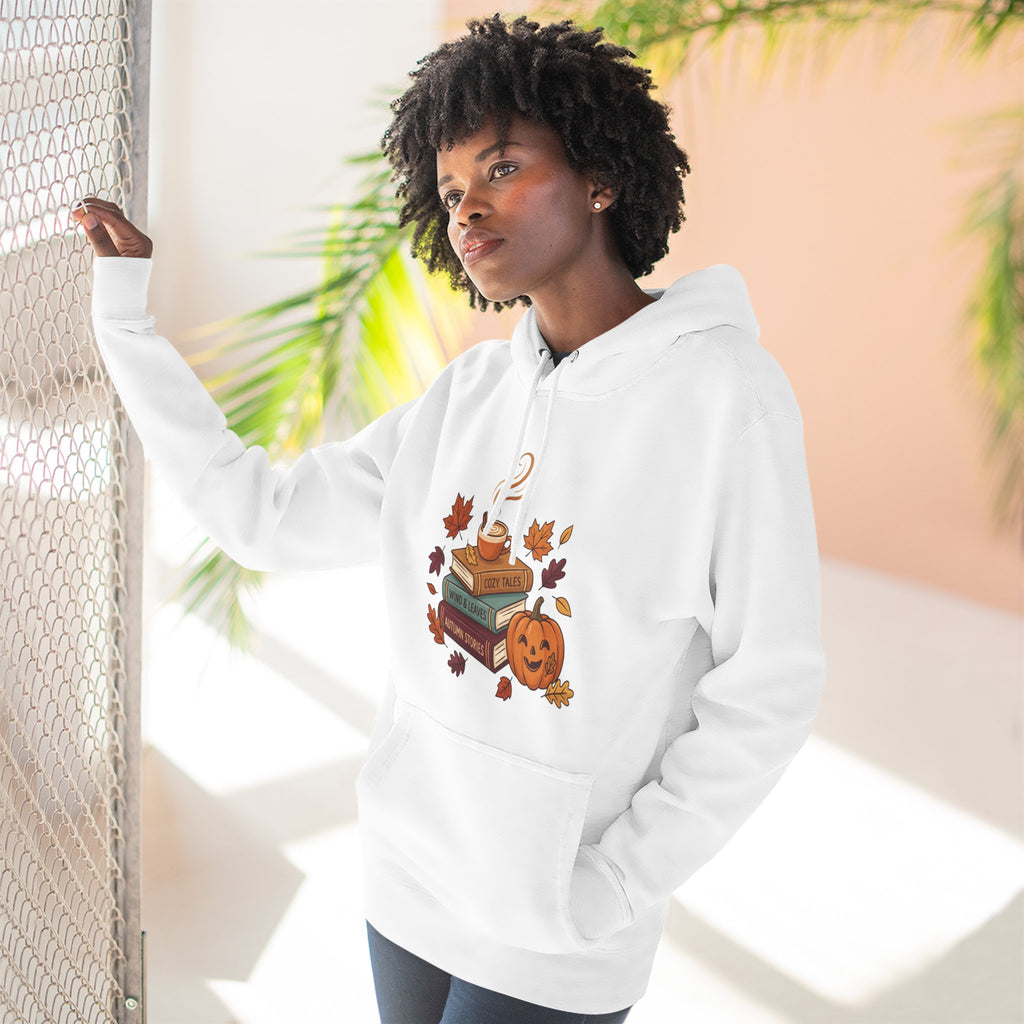 Autumn Cozy Reads Hoodie — Pumpkin, Books & Candle Fall Fleece