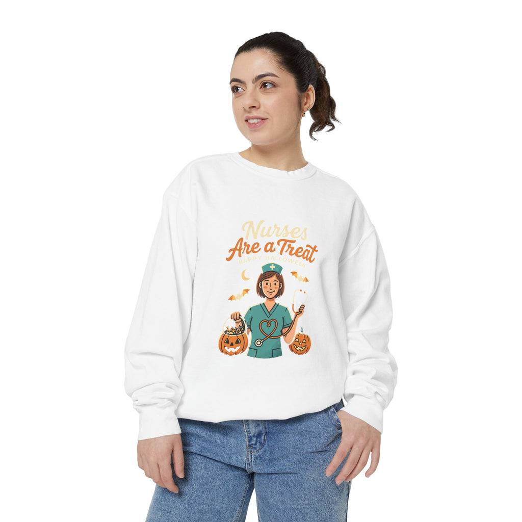 Nurses Are a Treat Sweatshirt | Halloween Nurse Shirt