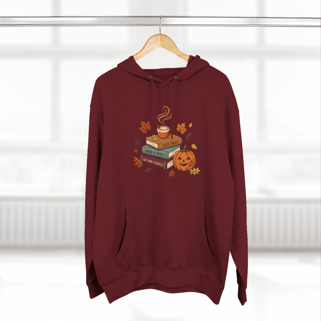 Autumn Cozy Reads Hoodie — Pumpkin, Books & Candle Fall Fleece