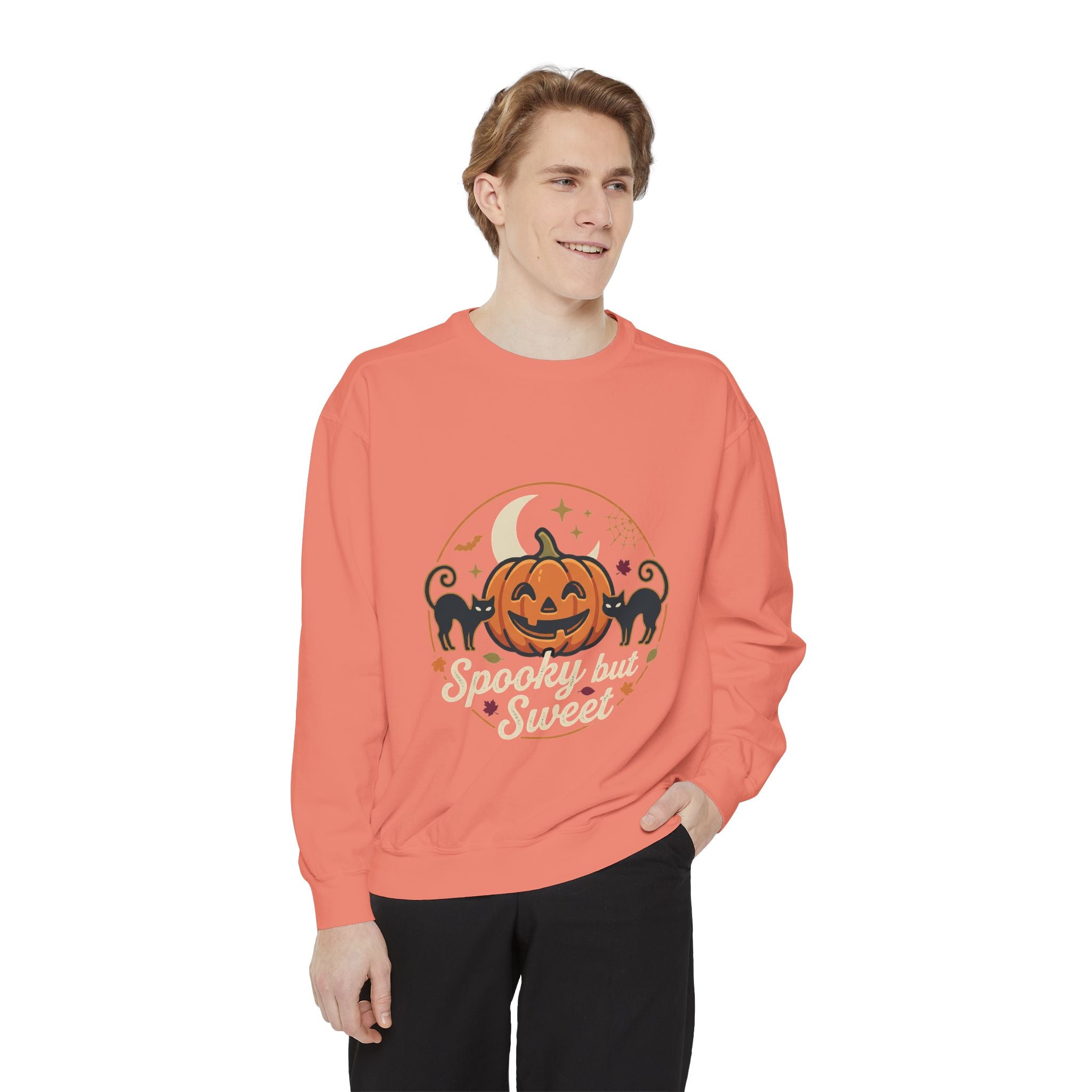 Spooky but Sweet Pumpkin Sweatshirt | Halloween Jack-o'-Lantern