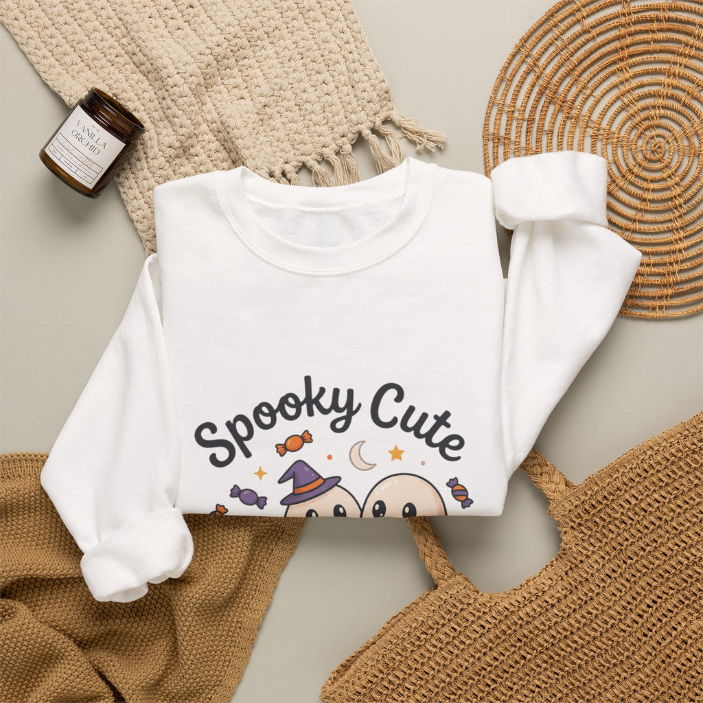Spooky Cute Ghosts Crewneck Sweatshirt | Happy Hauntings Halloween