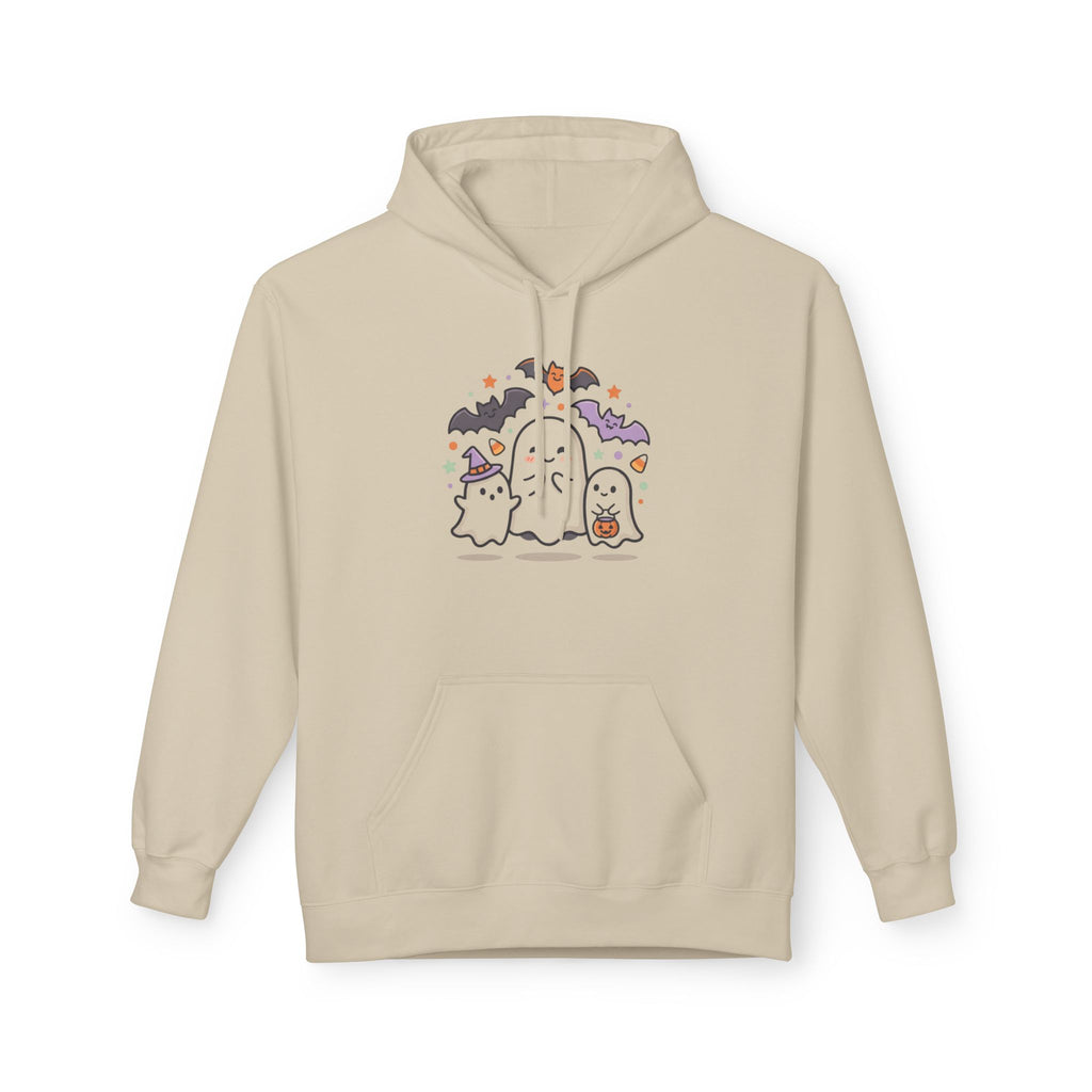Halloween Cute Ghosts Hoodie – Kawaii Ghost, Bat & Candy Sweatshirt