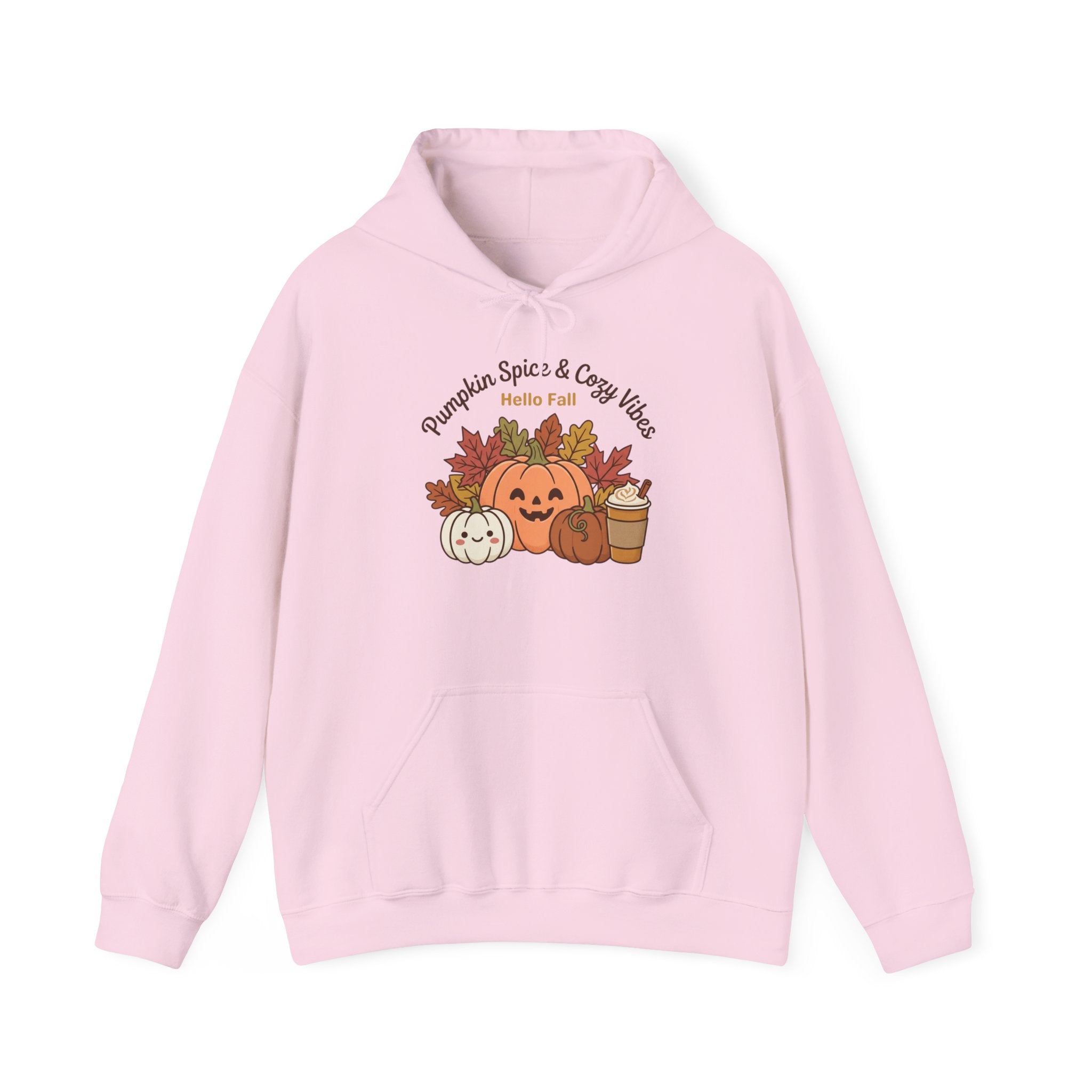 Pumpkin Spice & Cozy Vibes Hoodie | Fall Pumpkin Coffee Sweatshirt