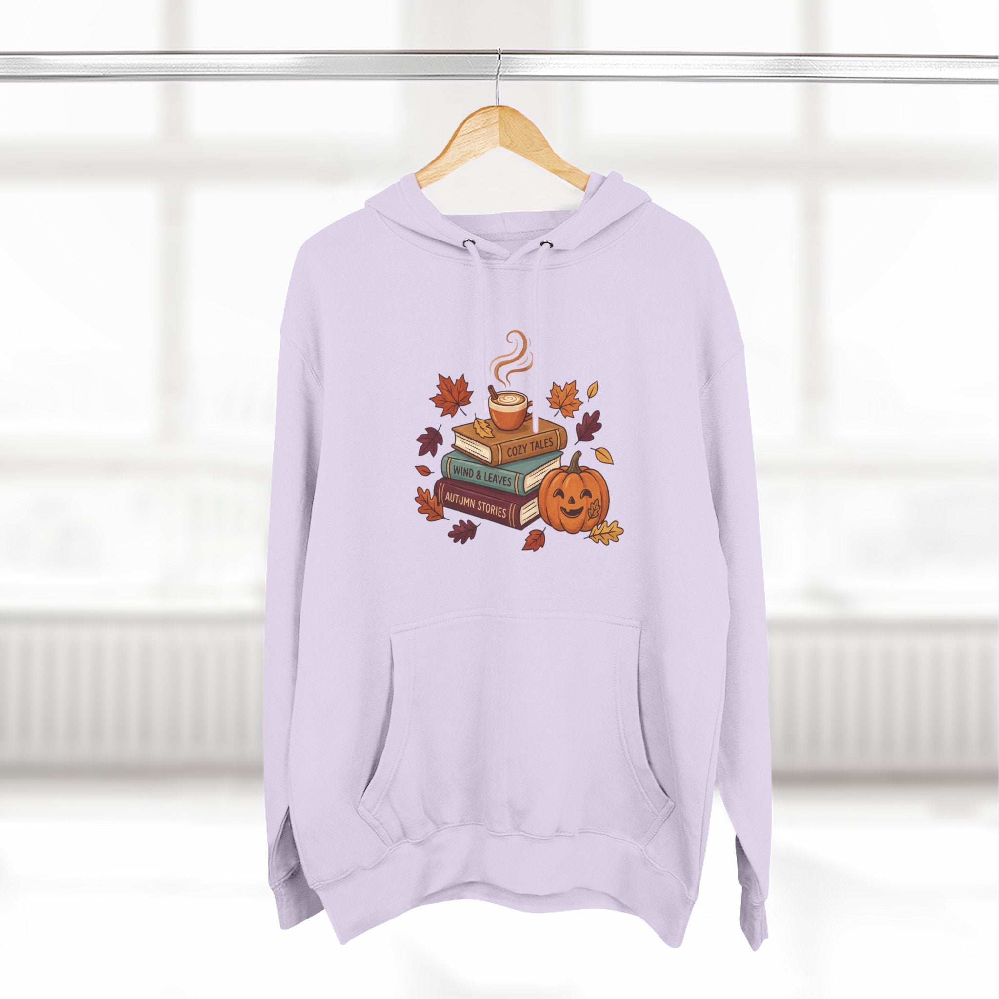 Autumn Cozy Reads Hoodie — Pumpkin, Books & Candle Fall Fleece