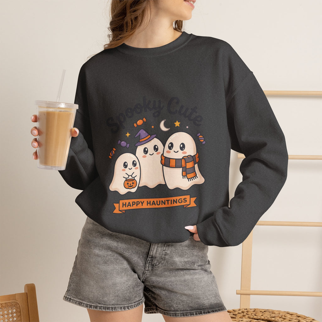 Spooky Cute Ghosts Crewneck Sweatshirt | Happy Hauntings Halloween