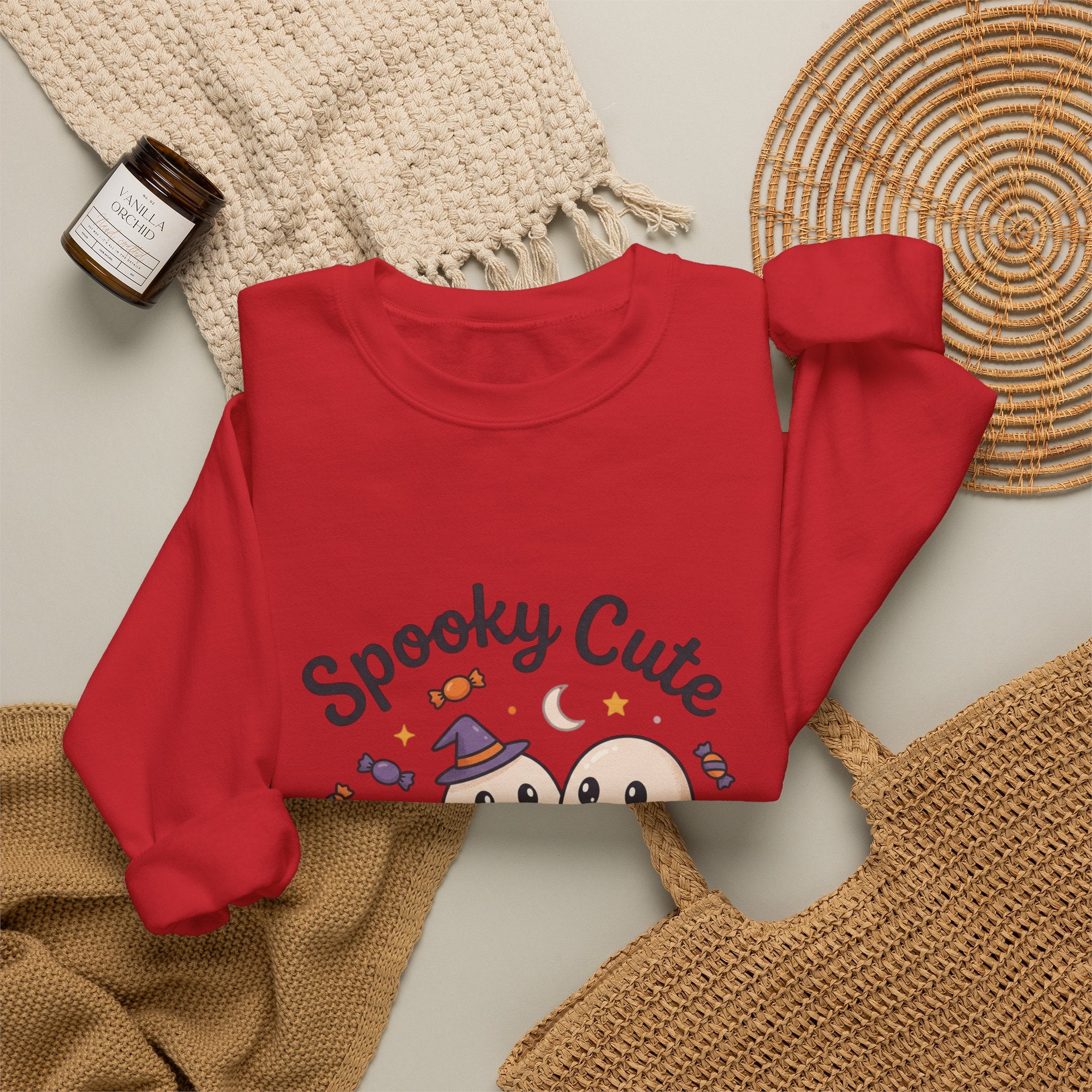 Spooky Cute Ghosts Crewneck Sweatshirt | Happy Hauntings Halloween